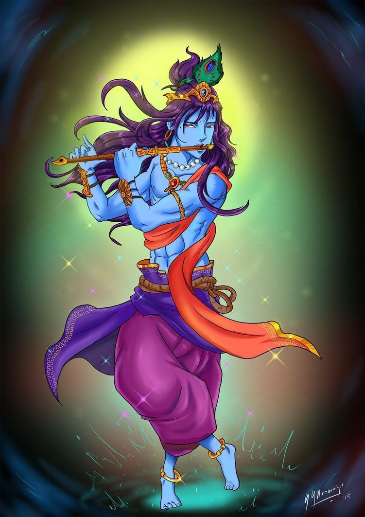 751x1063 Krishna Style Art