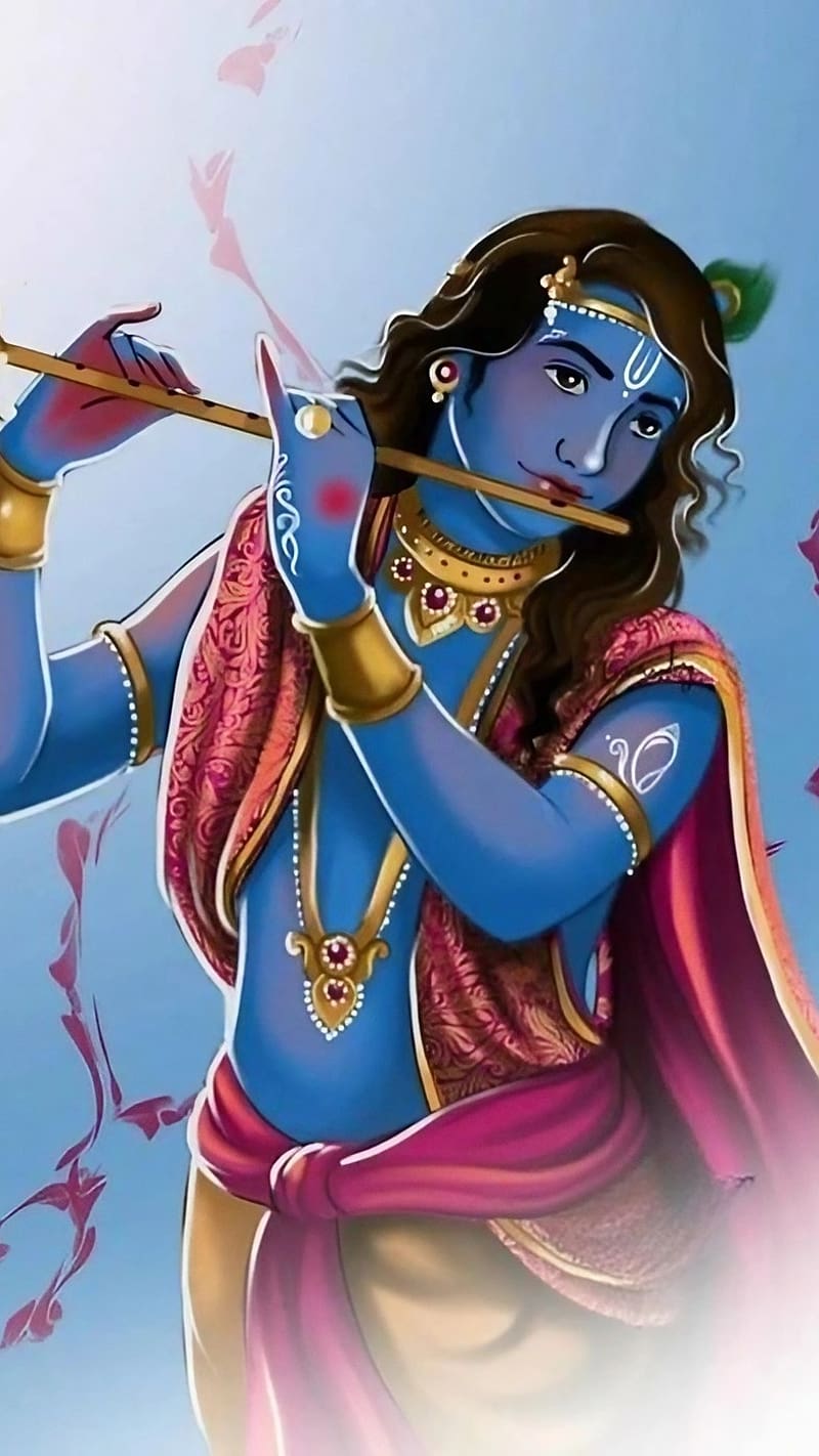 800x1422 Lord Krishna Animated, Art Work, lord, god, HD phone wallpaper