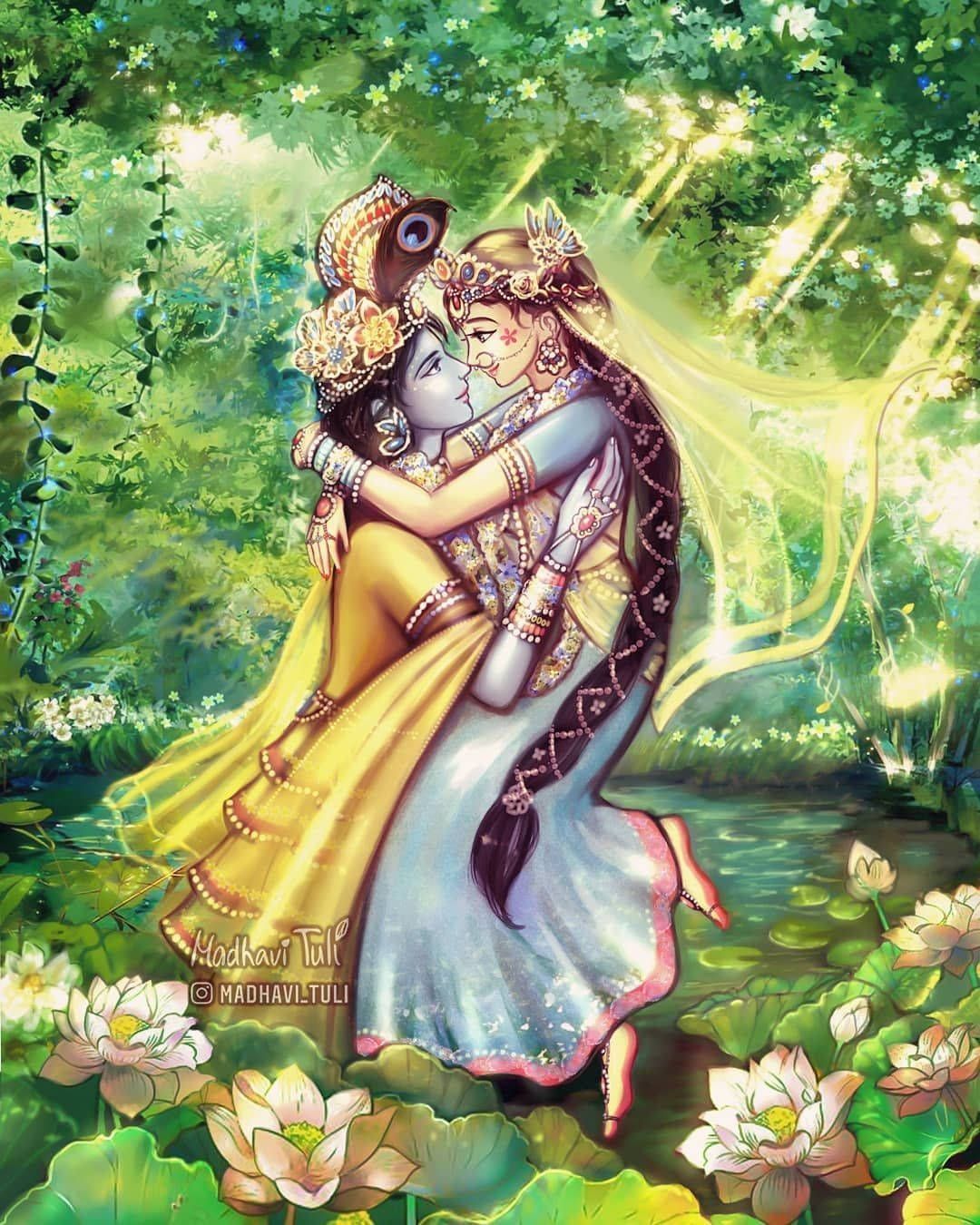 1080x1350 Download free Animated Mahabharat Krishna Wallpaper