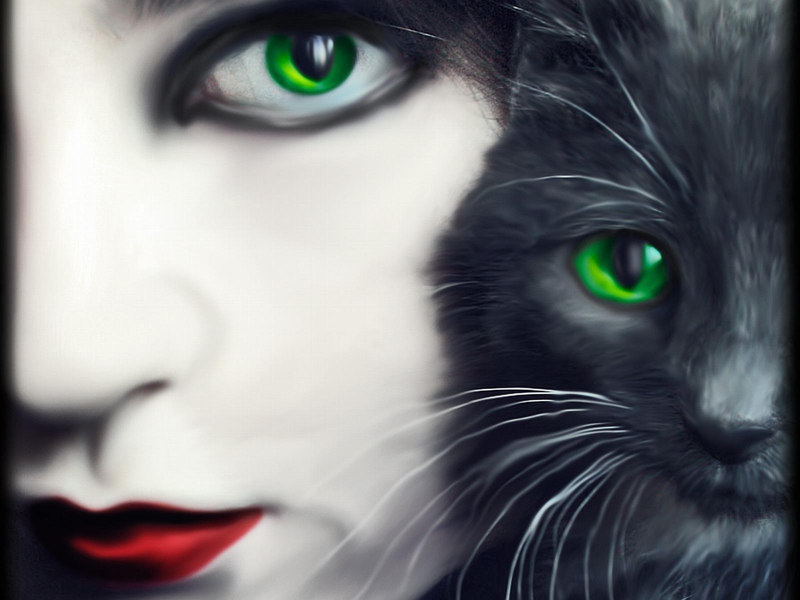 1600x1200 Green Eyes Wallpaper
