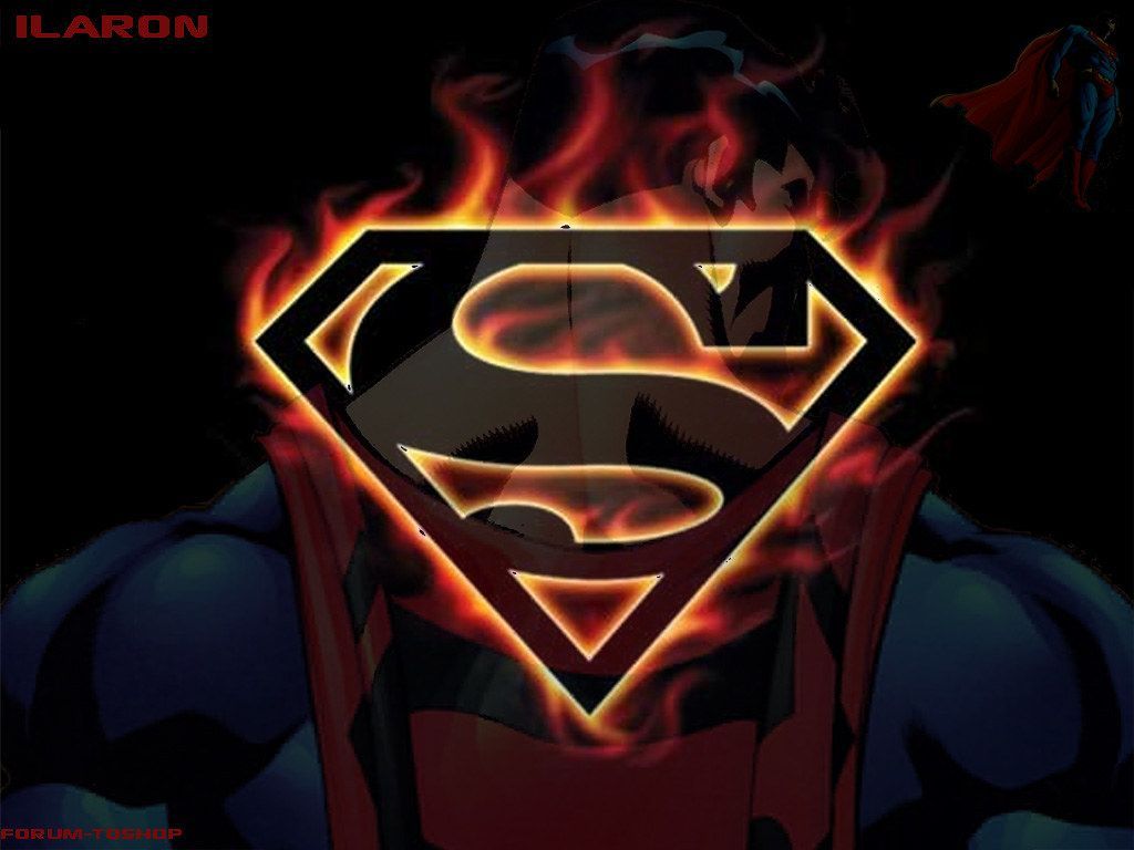 1024x768 Superman Fire