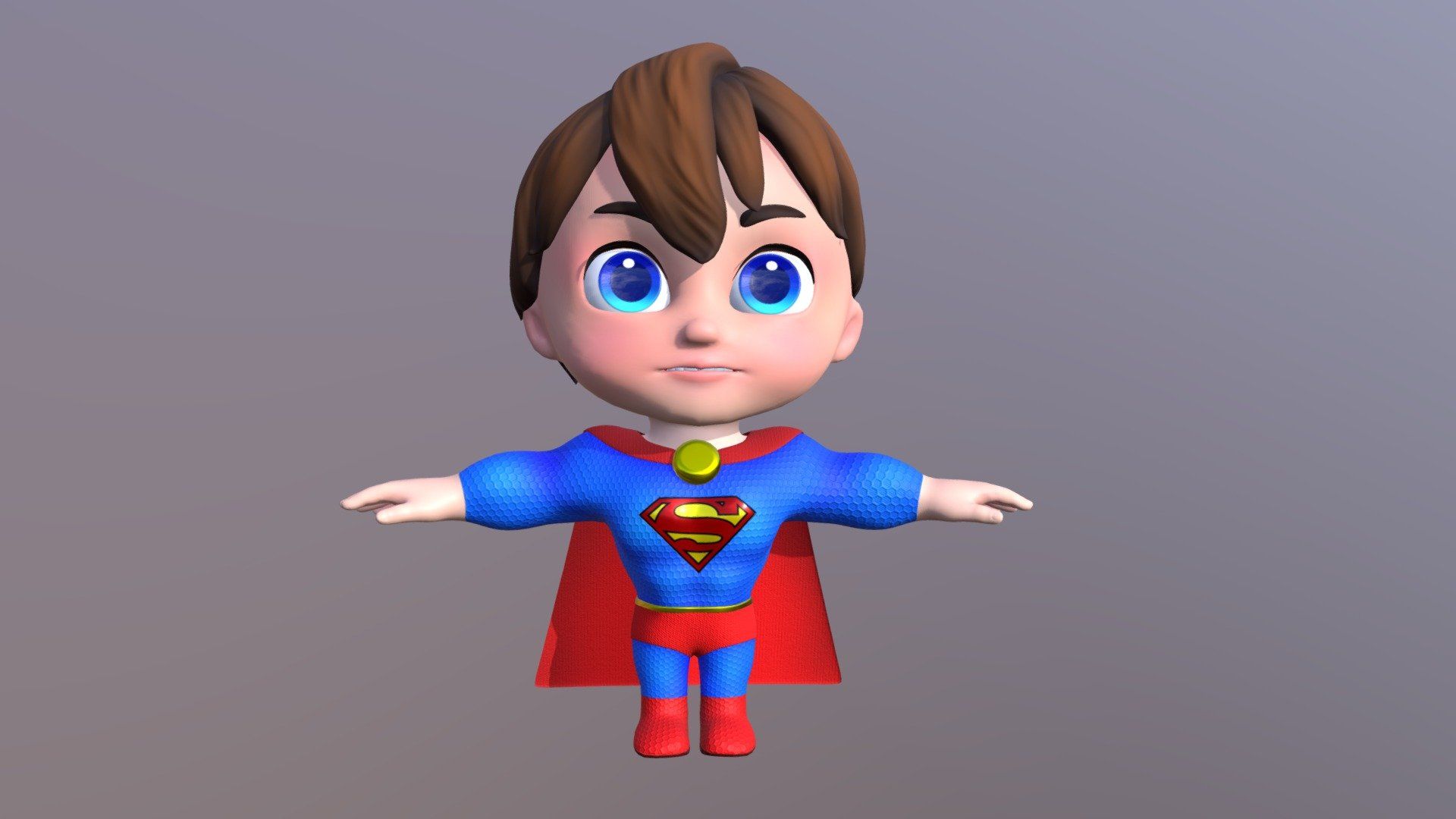1920x1080 Superman Kid model by Pixelbox Studio [0cbaf2e]