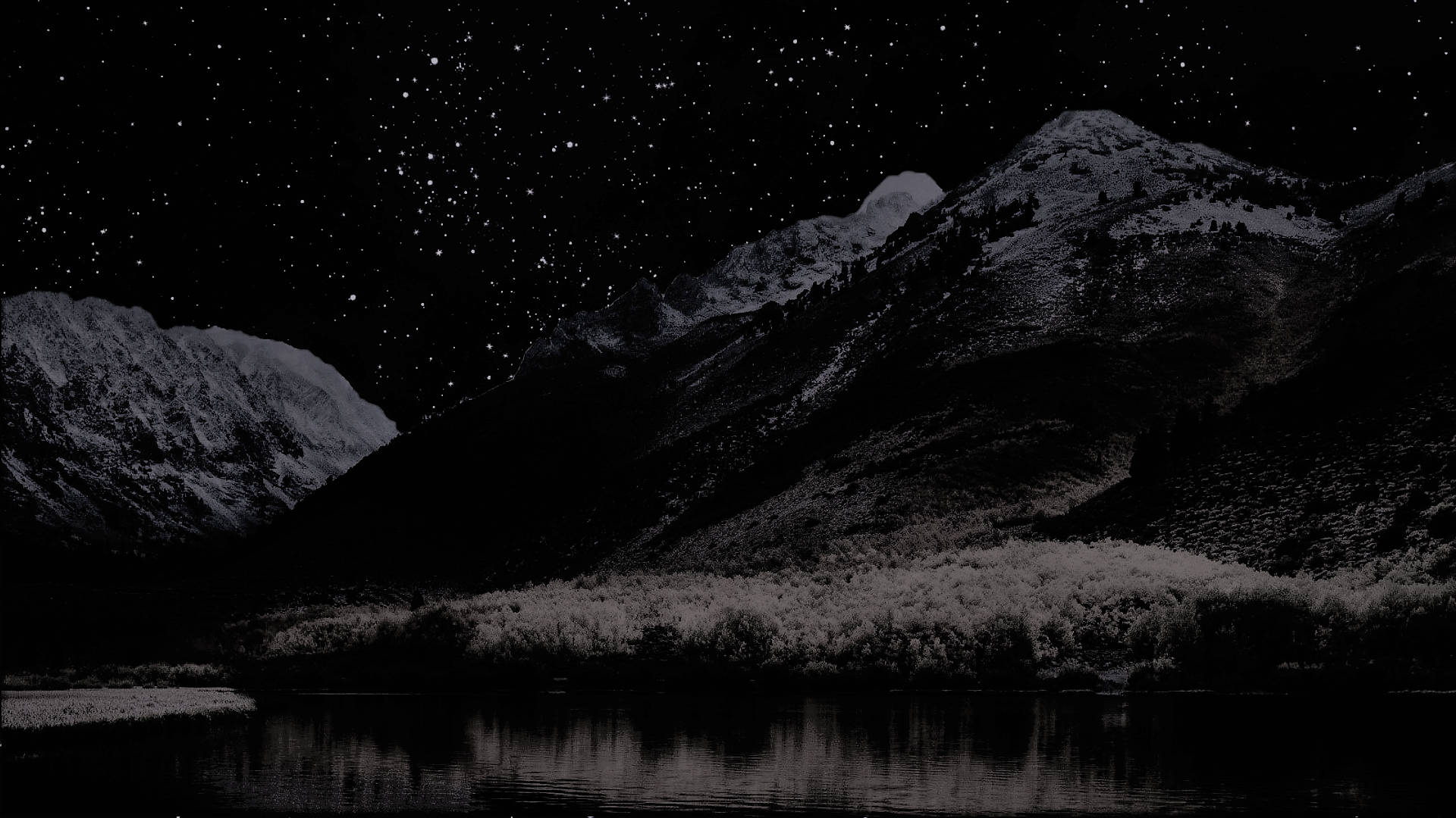 1920x1080 Mountain Ridge At Night Macos Wallpaper