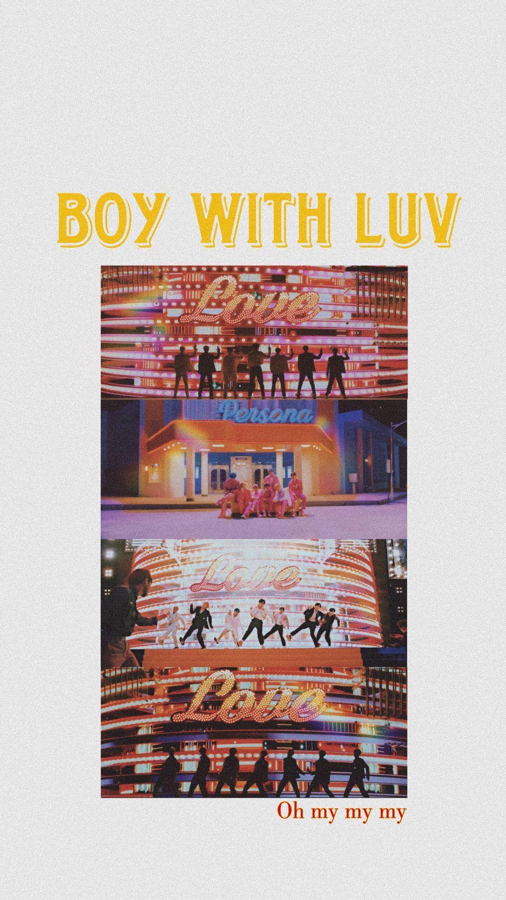 1024x1820 BTS Boy with luv wallpaper