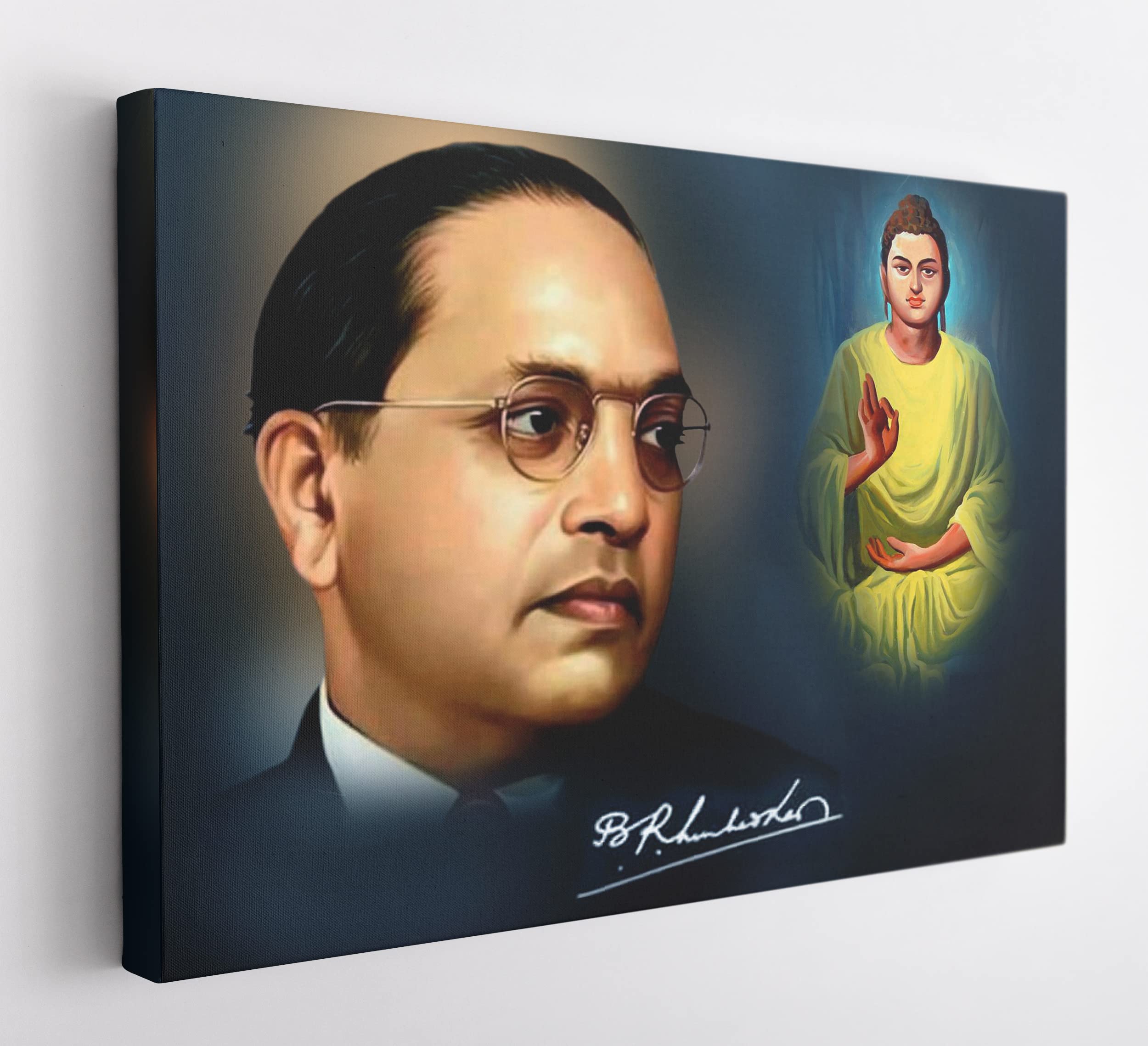 2500x2278 GM GIFT MASTER Dr Br Ambedkar And Buddha Wall Photo Frame Decor Painting : Amazon.in: Home & Kitchen