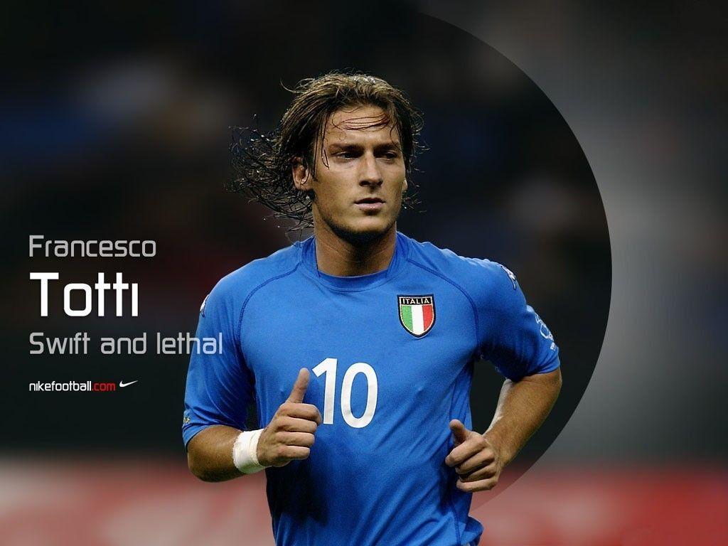 1024x768 Francesco Totti Swift and Lethal on Italy National Team Nike