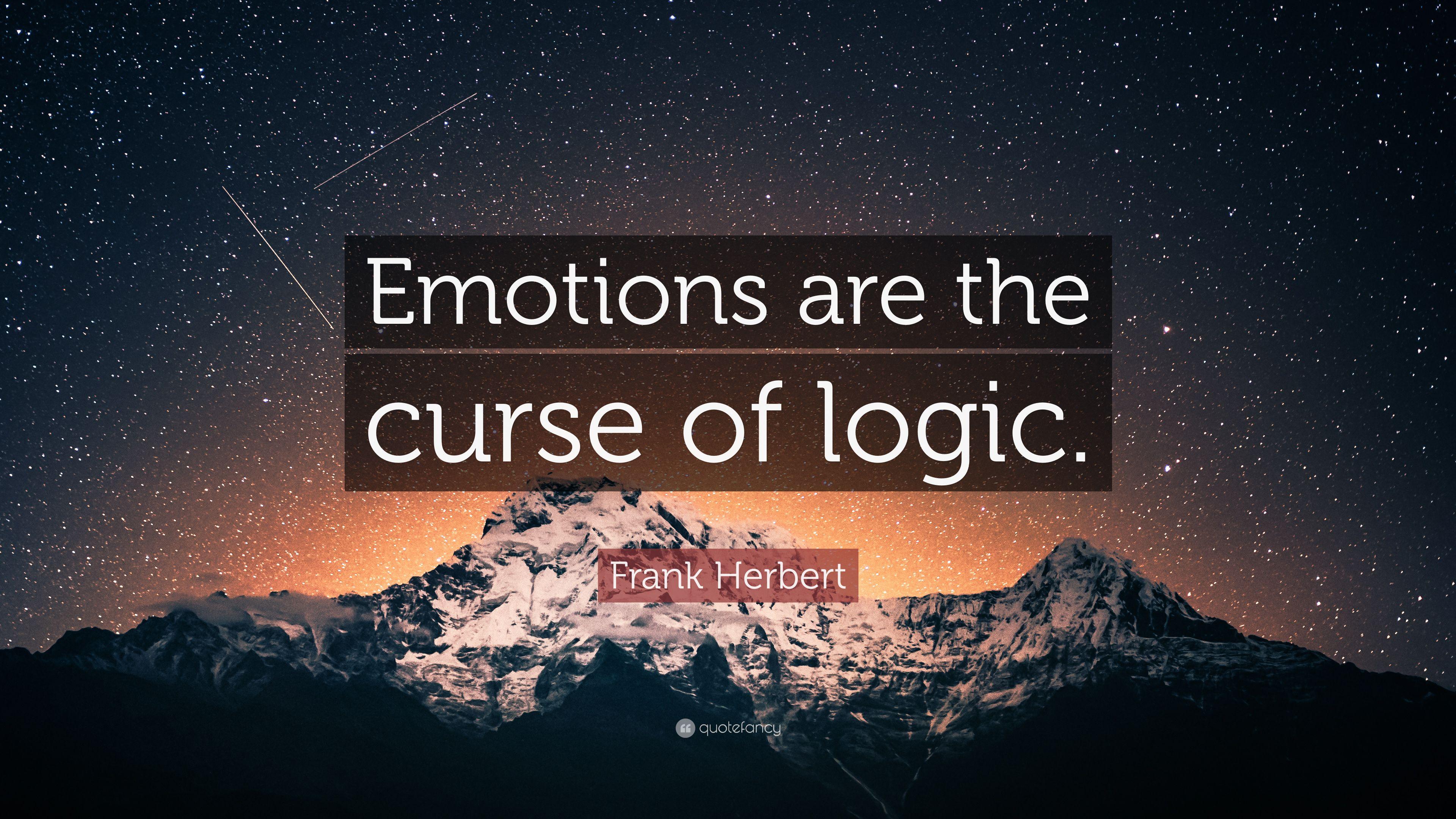 3840x2160 Frank Herbert Quote: “Emotions are the curse of logic.” 9