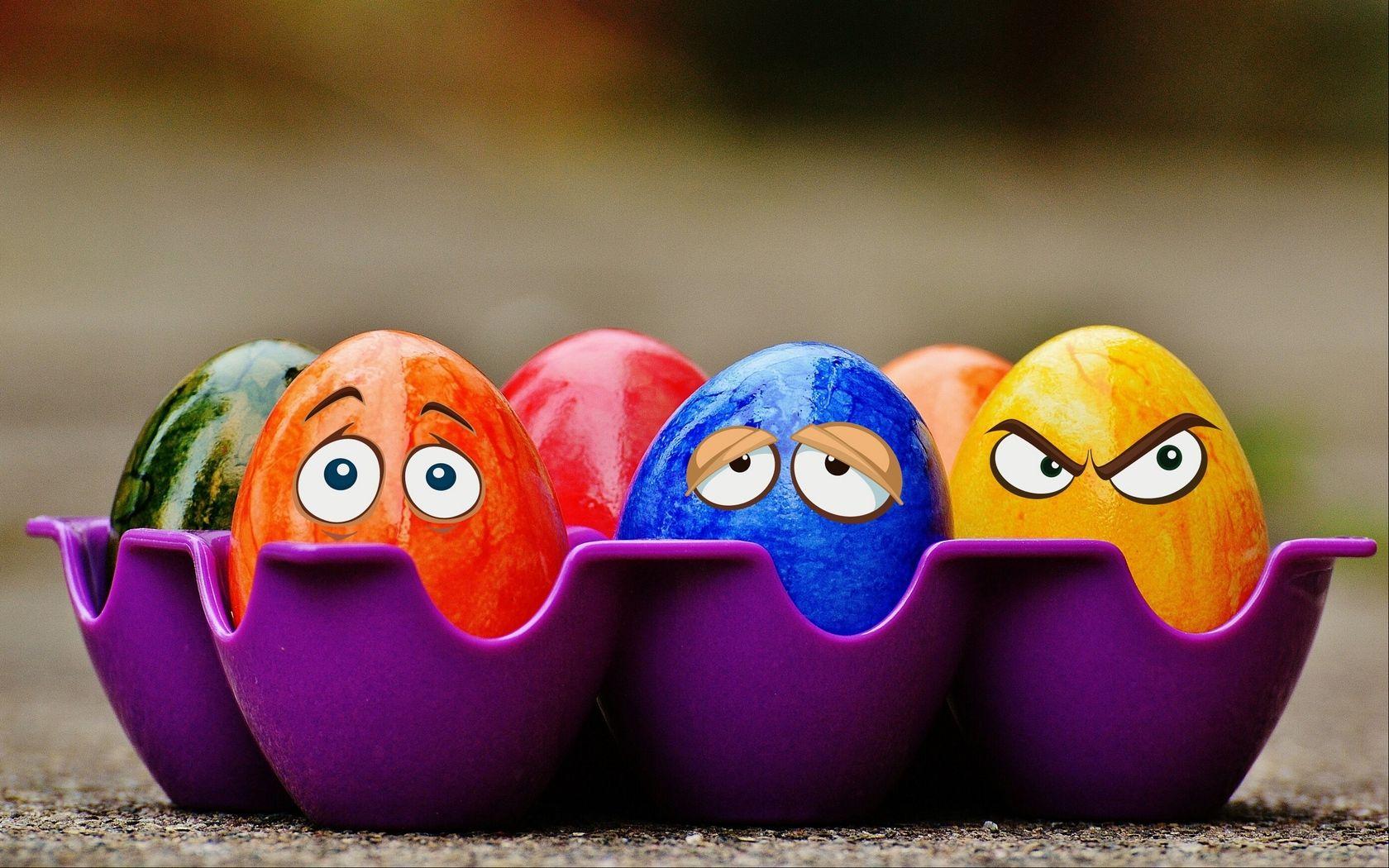1680x1050 Download wallpaper 1680x1050 easter, eggs, eyes, emotions