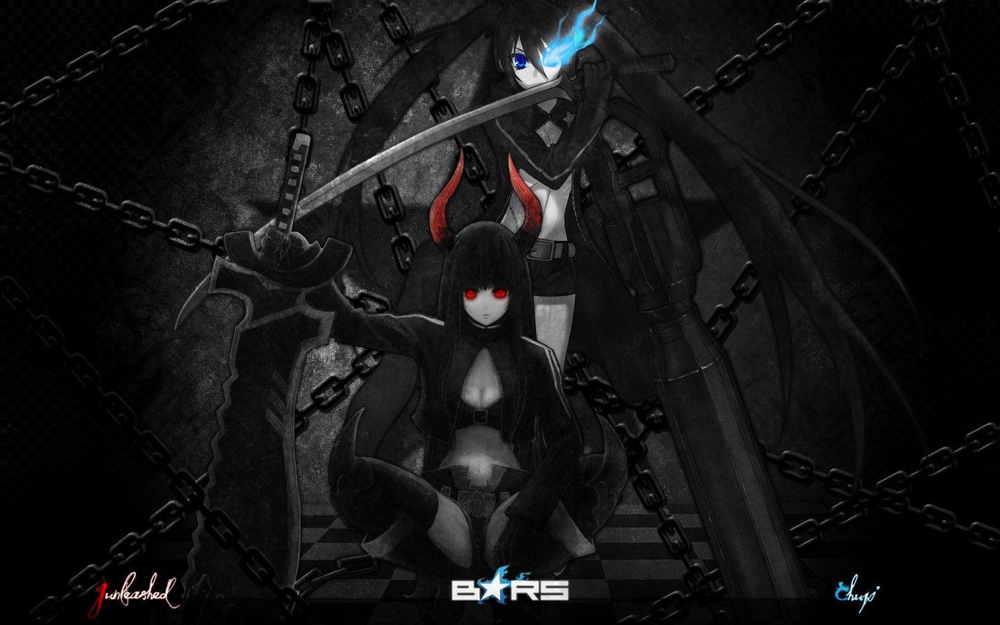 1440x900 Free download eyes chains Black Gold Saw anime girls black