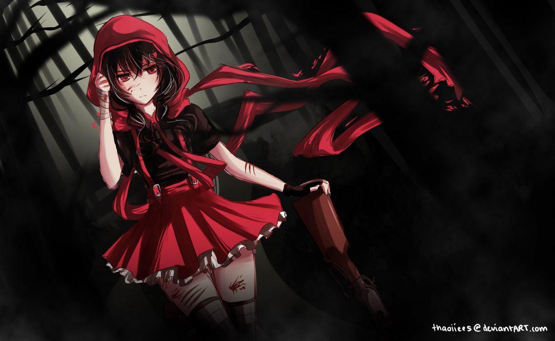 1137x700 Rifles trees forests text blood skirts long hair weapons