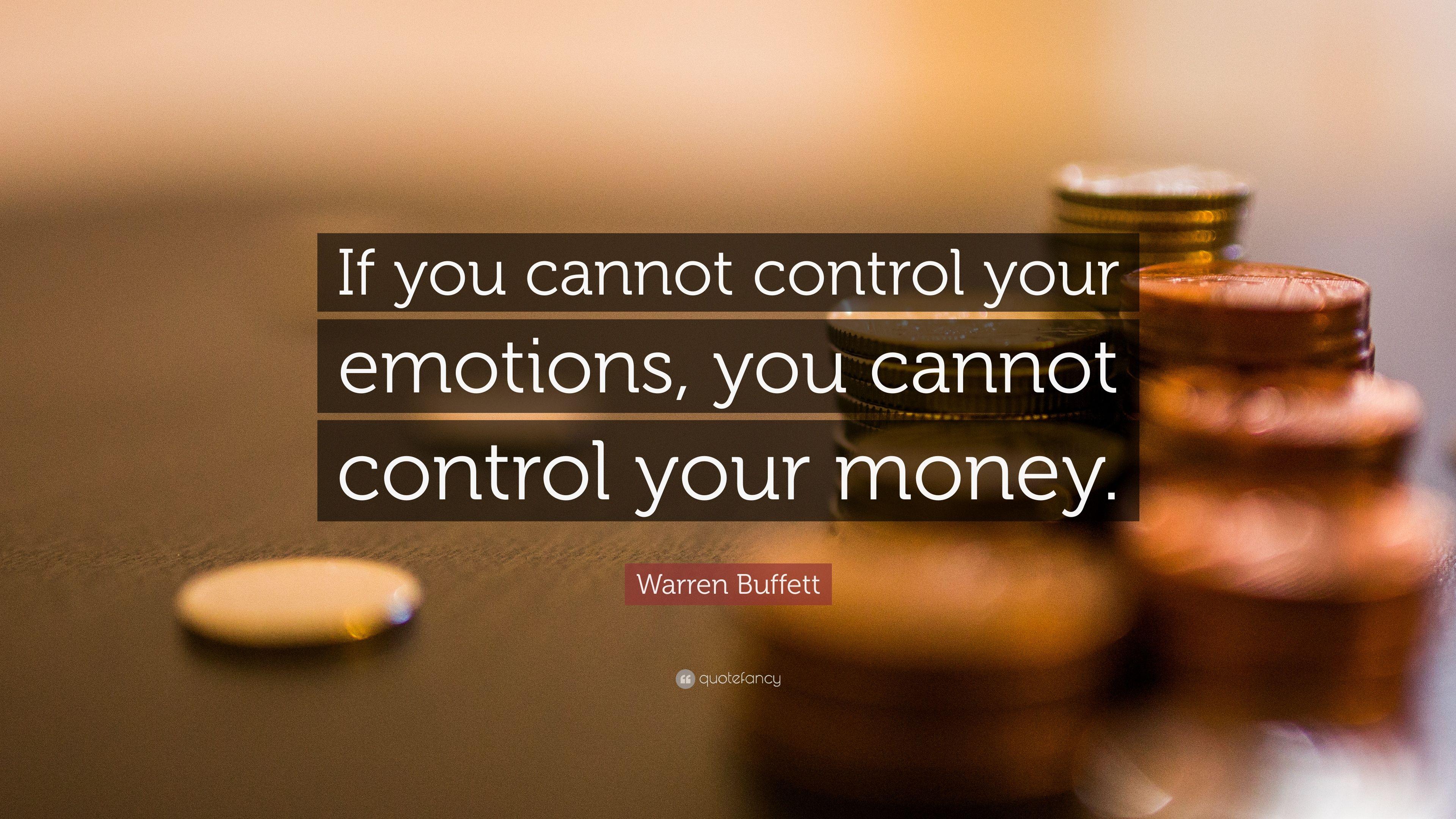 3840x2160 Warren Buffett Quote: “If you cannot control your emotions