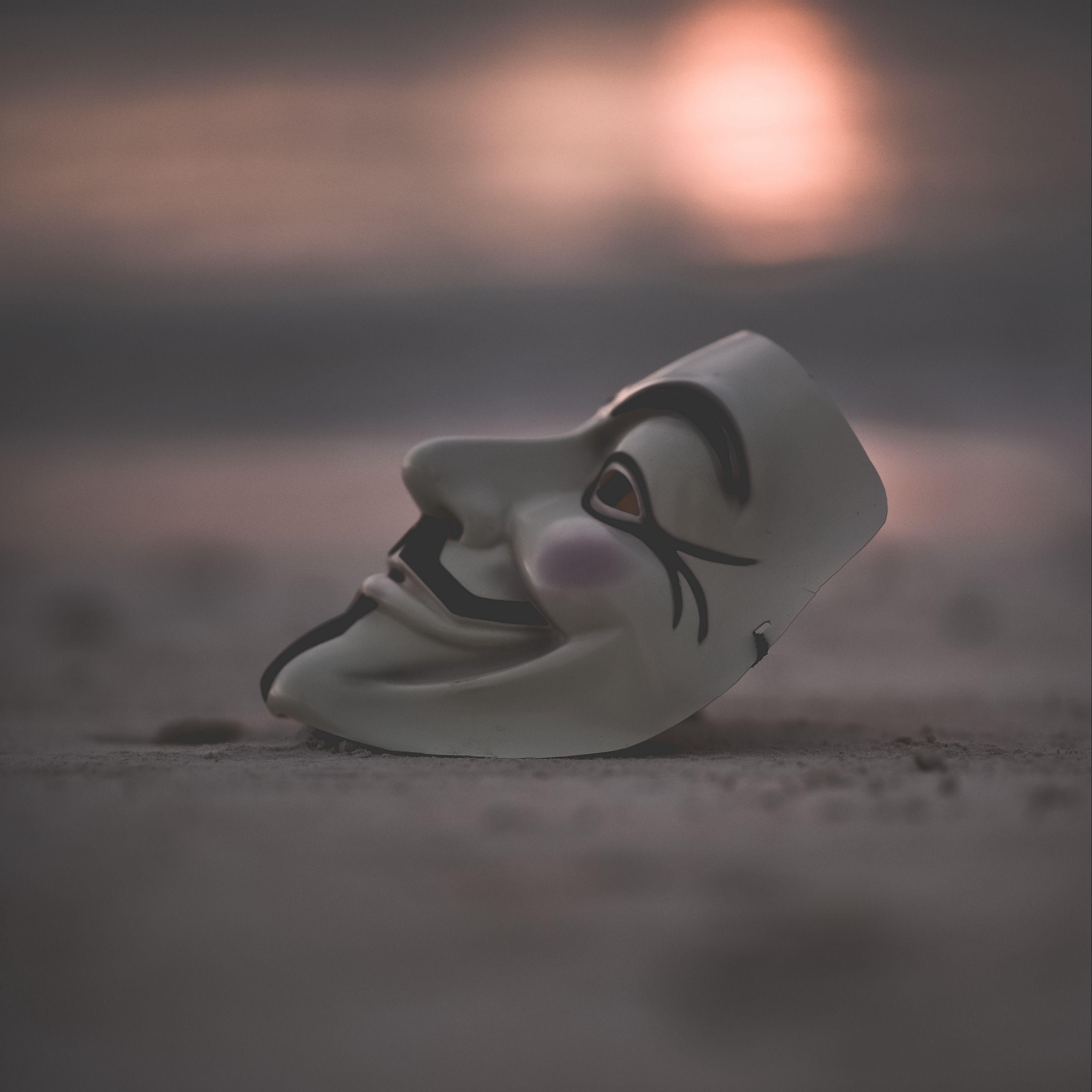 3415x3415 Download wallpaper 3415x3415 mask, anonymous, emotions ipad