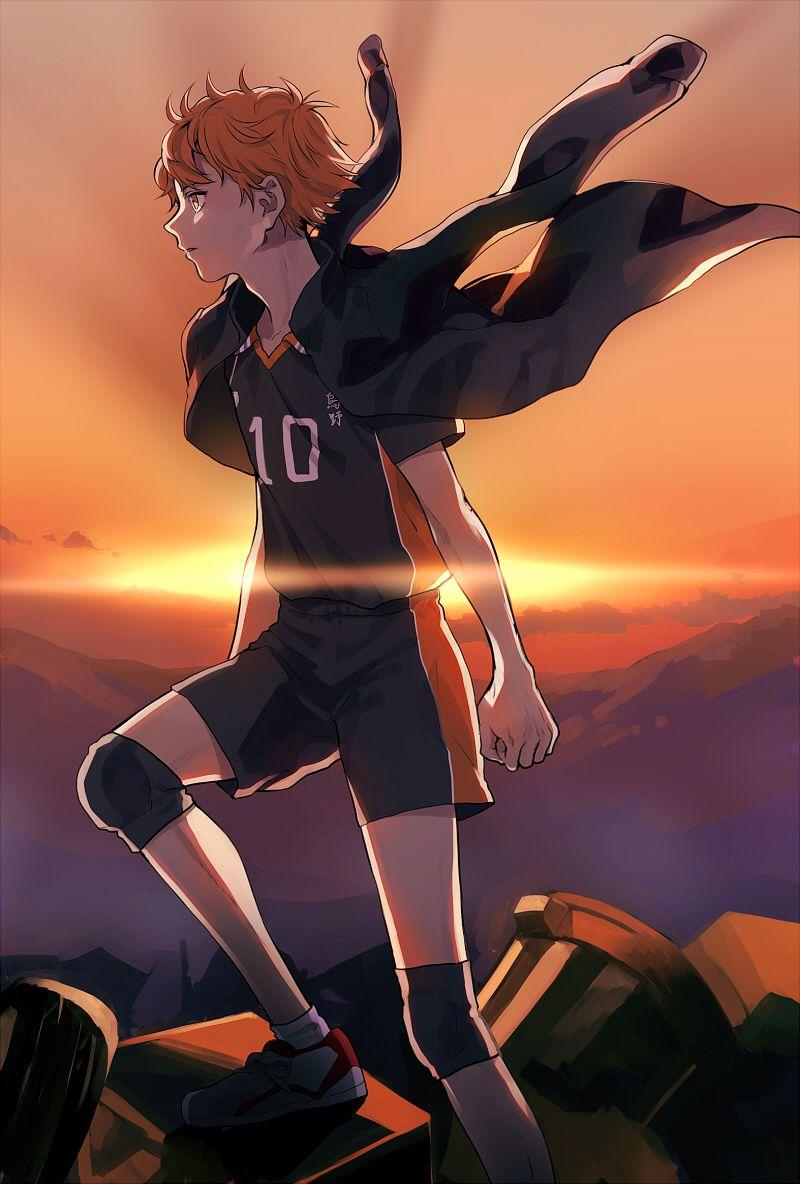 Hinata Shoyo anime haikyu haikyuu manga moon sunset volleyball HD  phone wallpaper  Peakpx