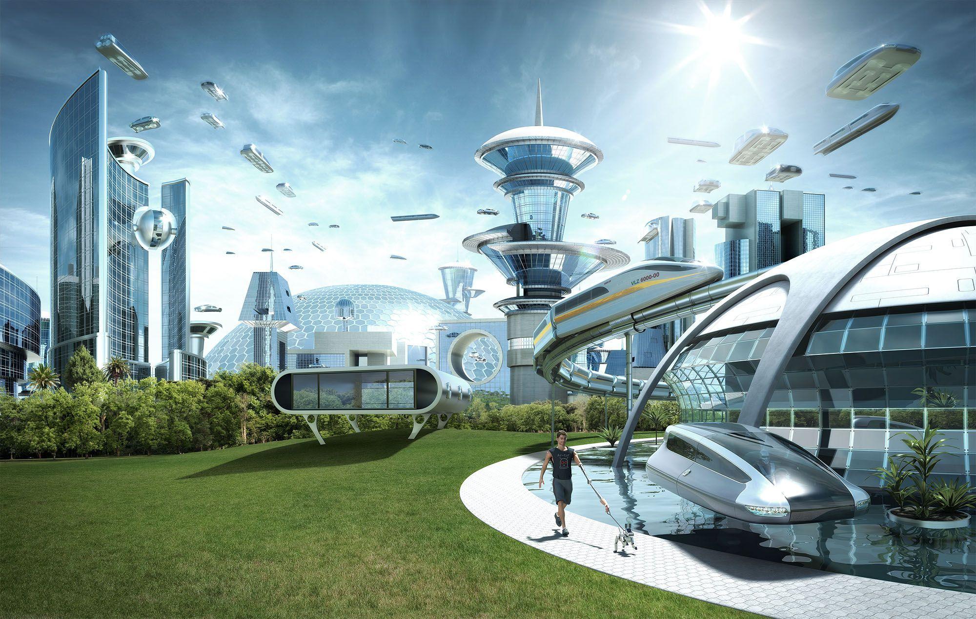 2000x1270 Futuristic Sci Fi City Cities Wallpaper Background. Futurist