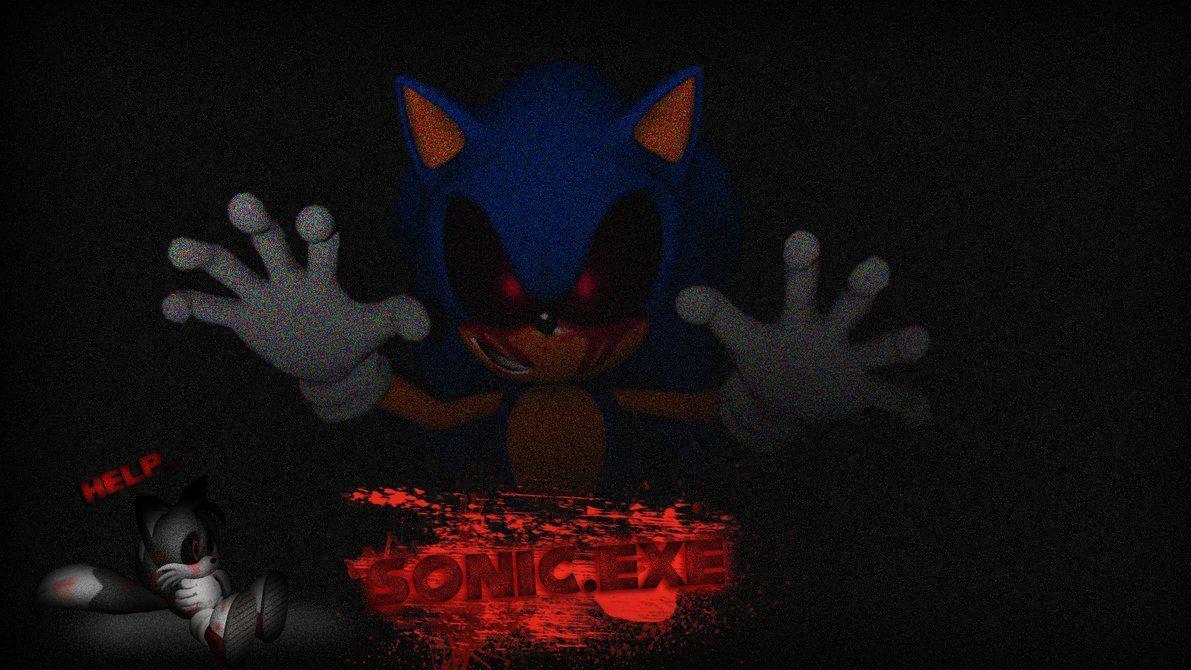 Download Sonic Exe Black Background Wallpaper, Wallpapers.com in 2023