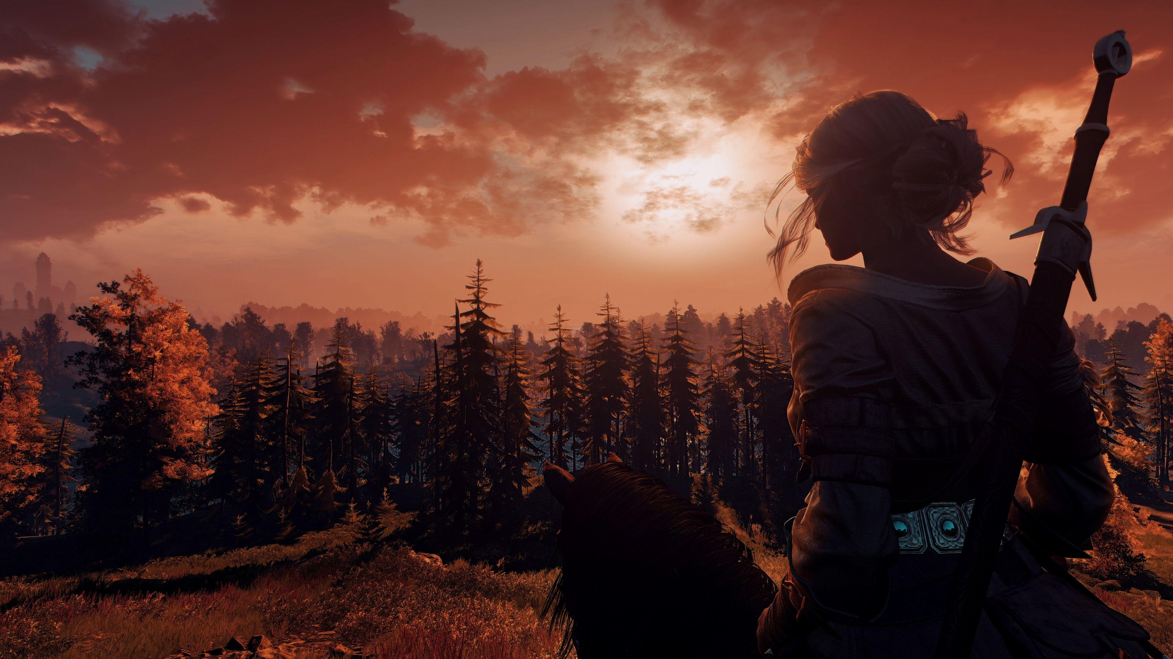 3840x2160 Wallpaper 4k Ciri The Witcher 3 Windy Hair 10k 10k