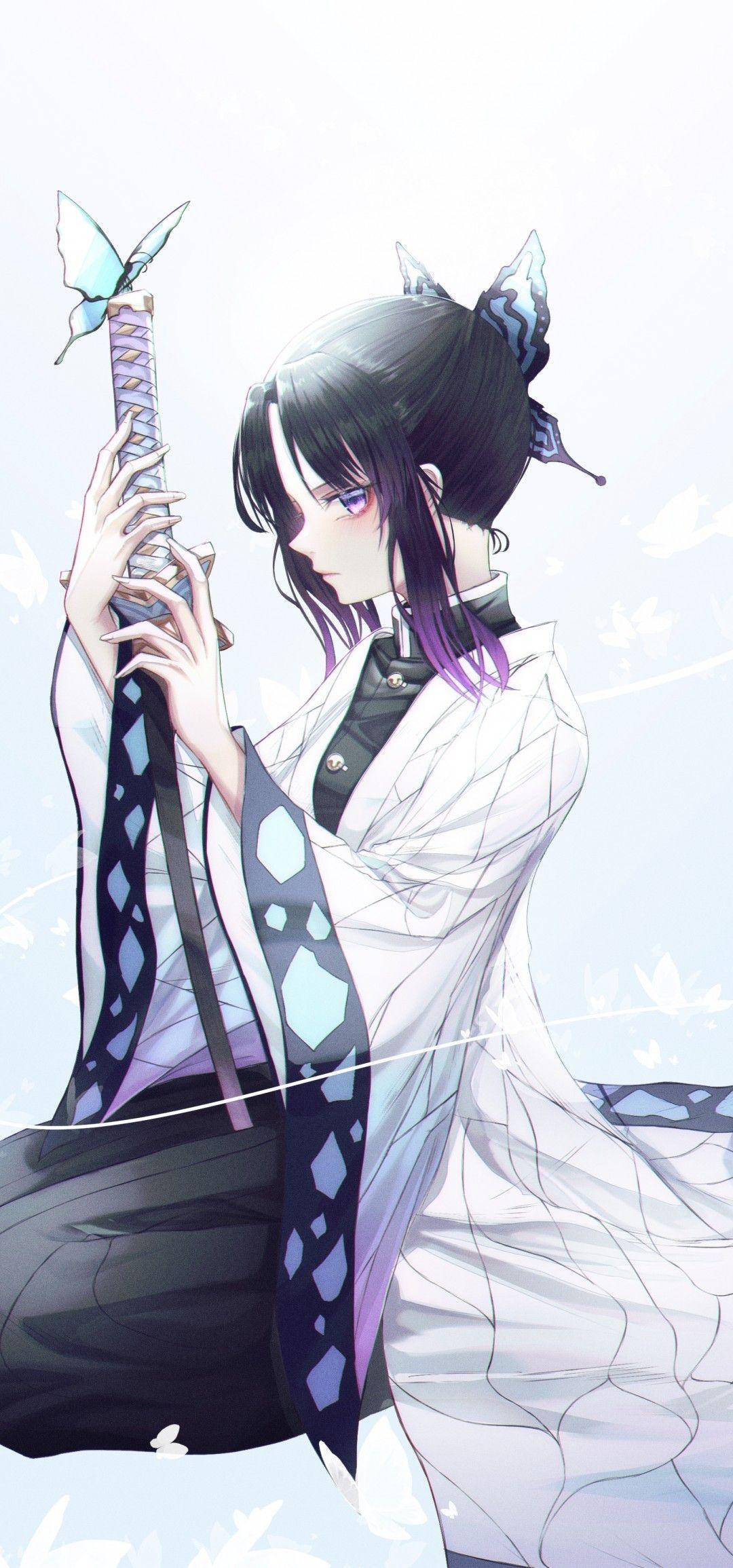 1080x2310 Download 1080x2310 Kimetsu No Yaiba, Kochou Shinobu, Katana