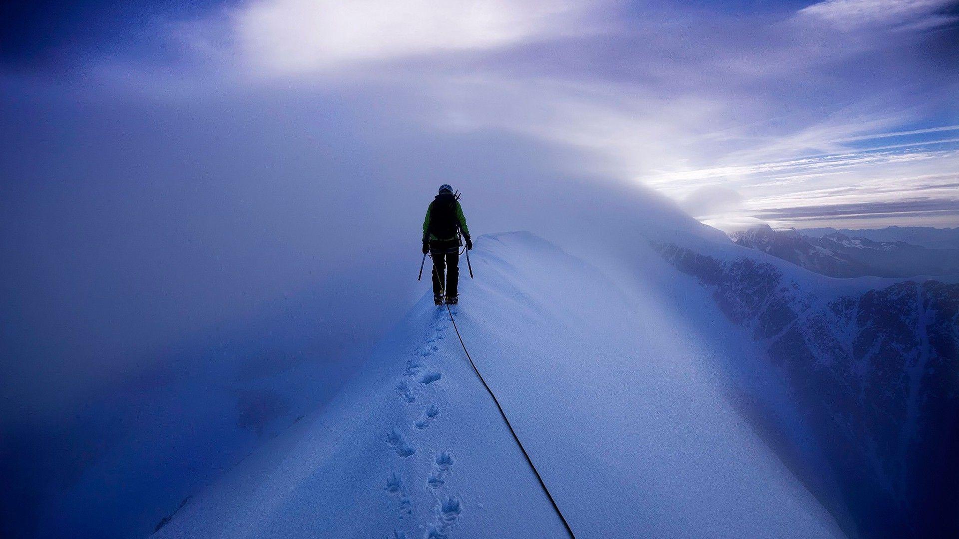1920x1080 Mont Blanc, Mountain, Climbing, Cold, Snow, Landscape