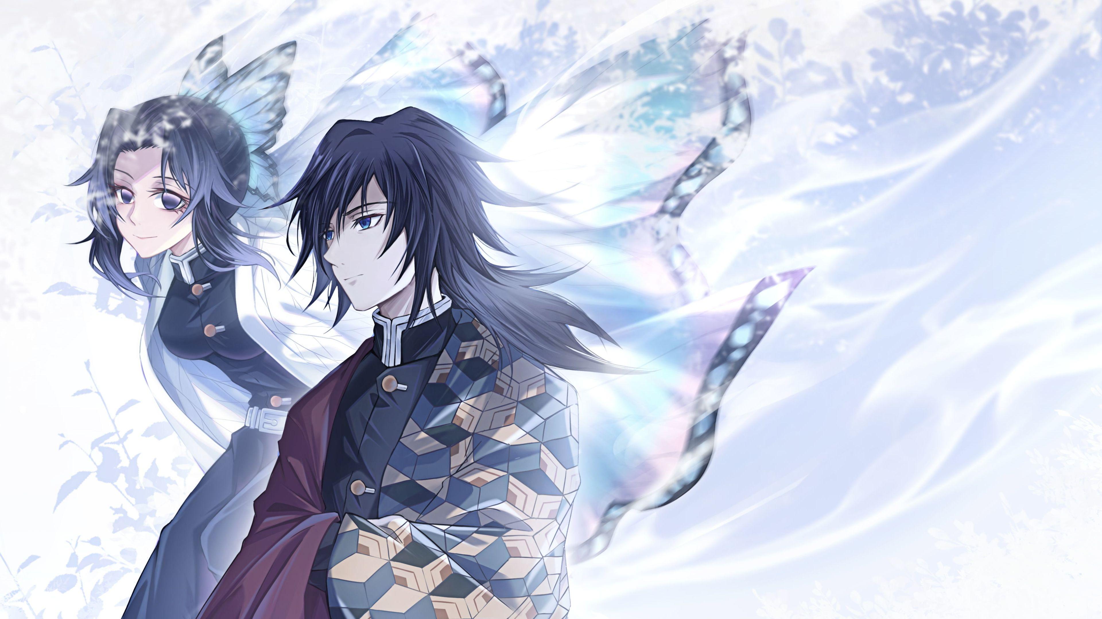 3840x2160 Shinobu Kochou and Giyuu Tomioka 4K Wallpaper, HD