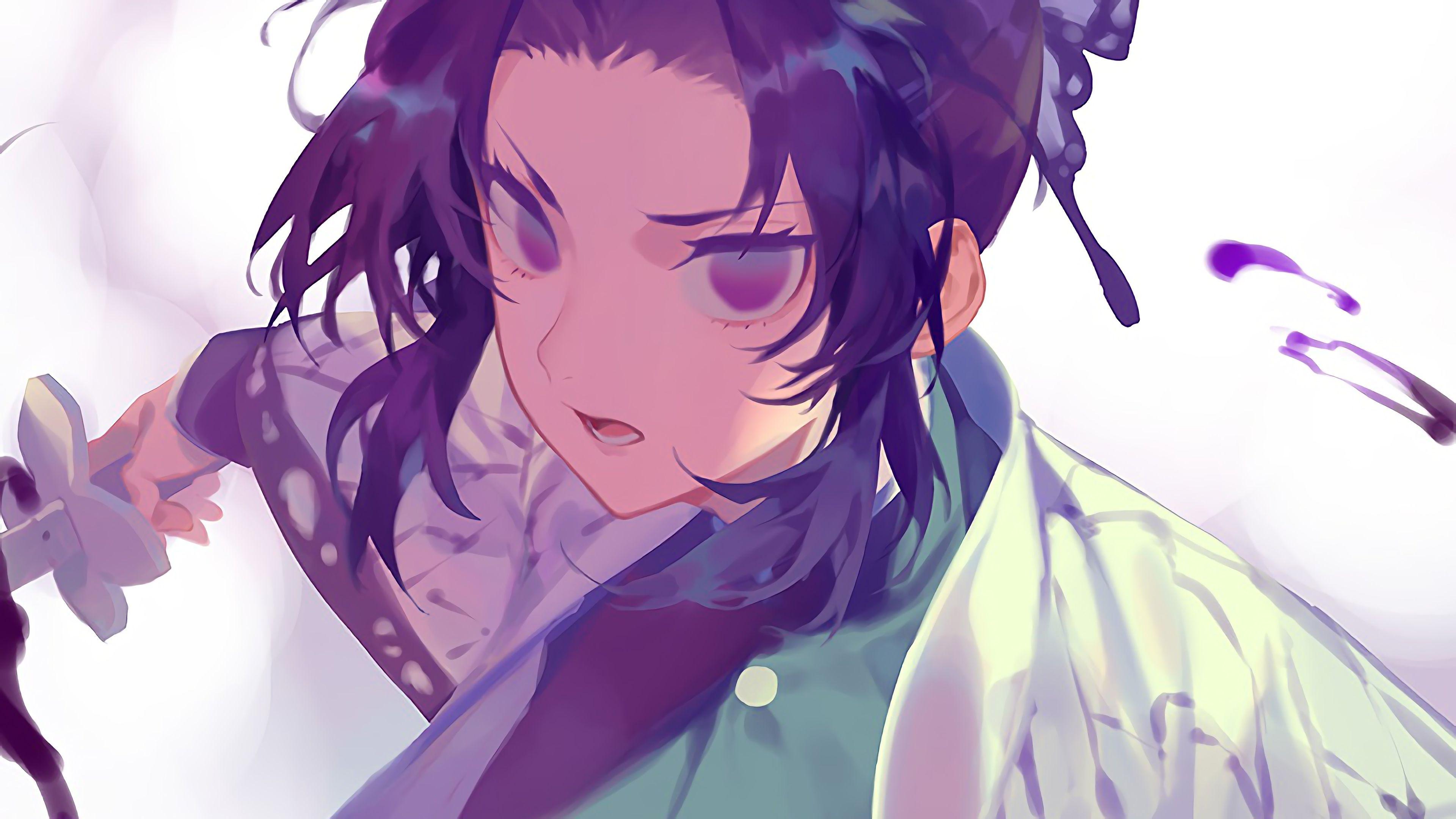 3840x2160 Shinobu Kochou Kimetsu no Yaiba 4K Wallpaper