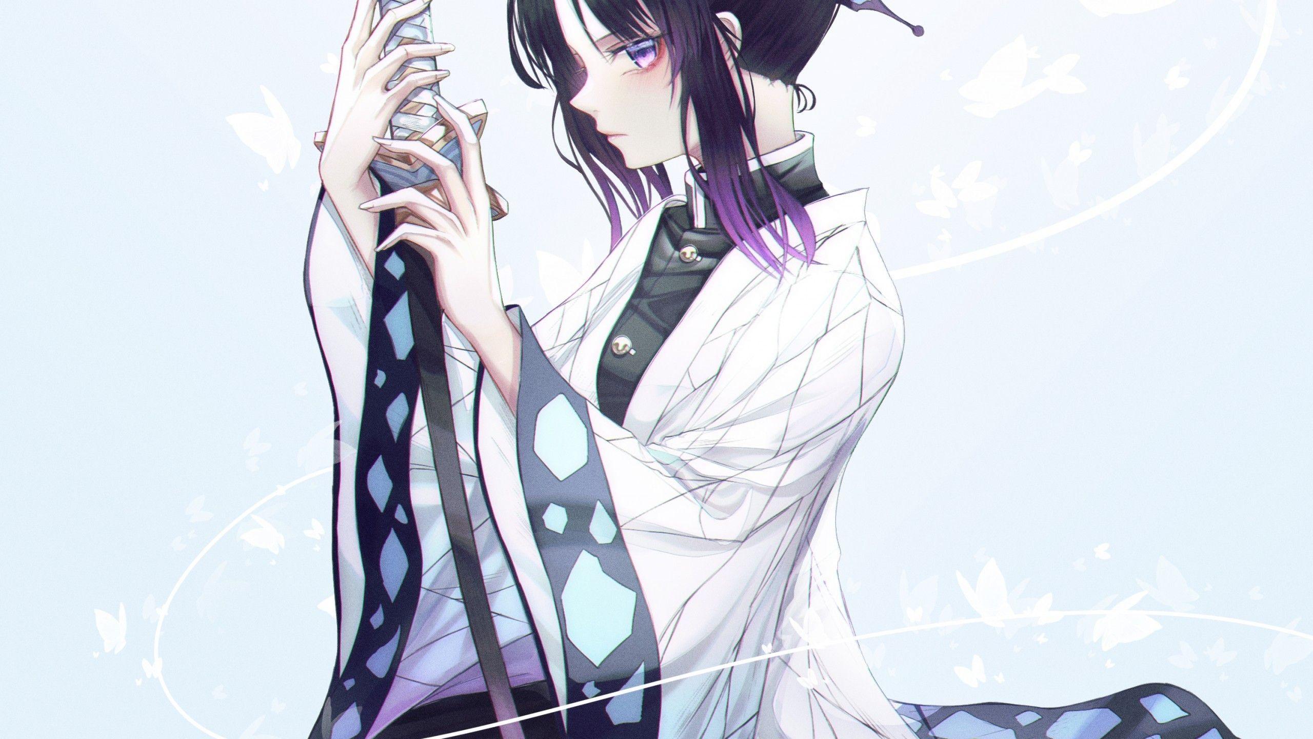 2560x1440 Download 2560x1440 Kimetsu No Yaiba, Kochou Shinobu, Katana