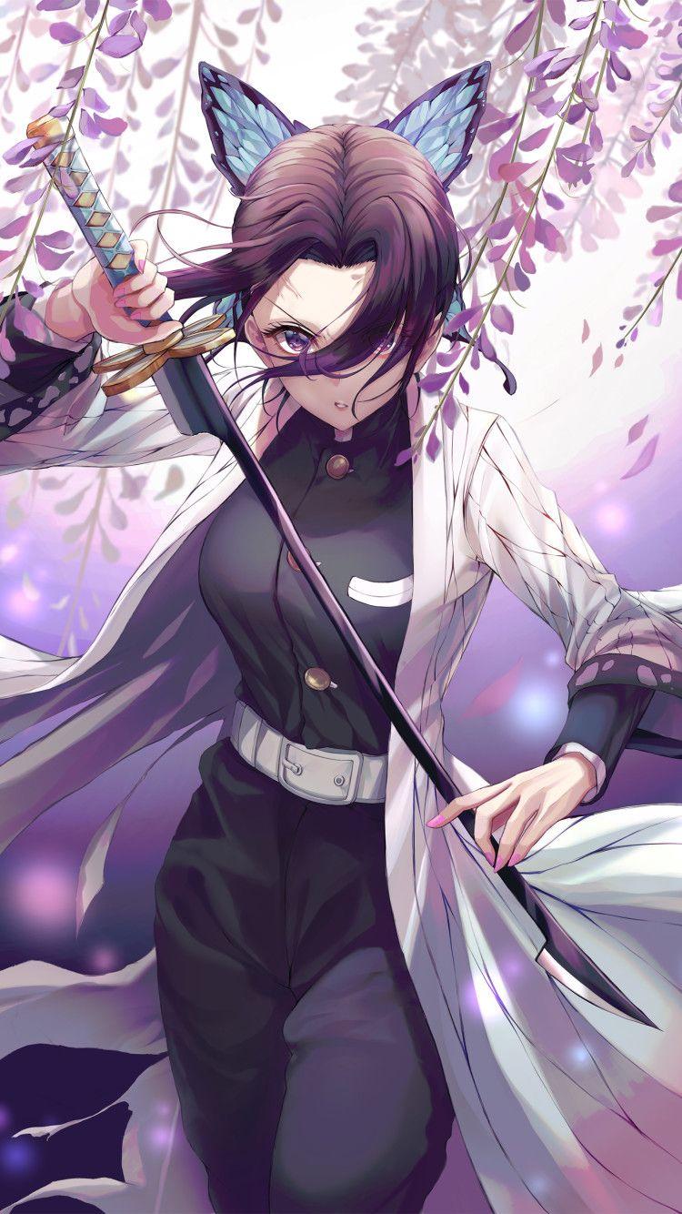 750x1334 Shinobu Kochou iPhone iPhone 6S, iPhone 7 HD 4k Wallpaper, Image, Background, Photo and Picture