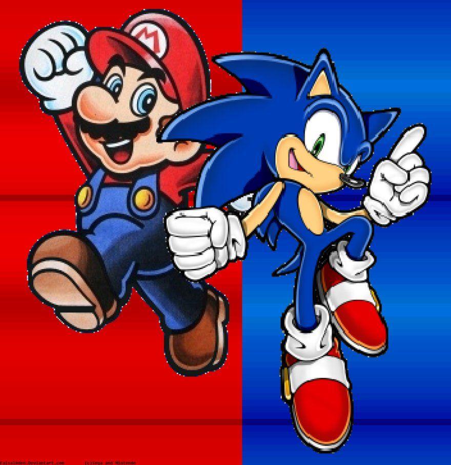 880x908 Mario and Sonic Wallpaper