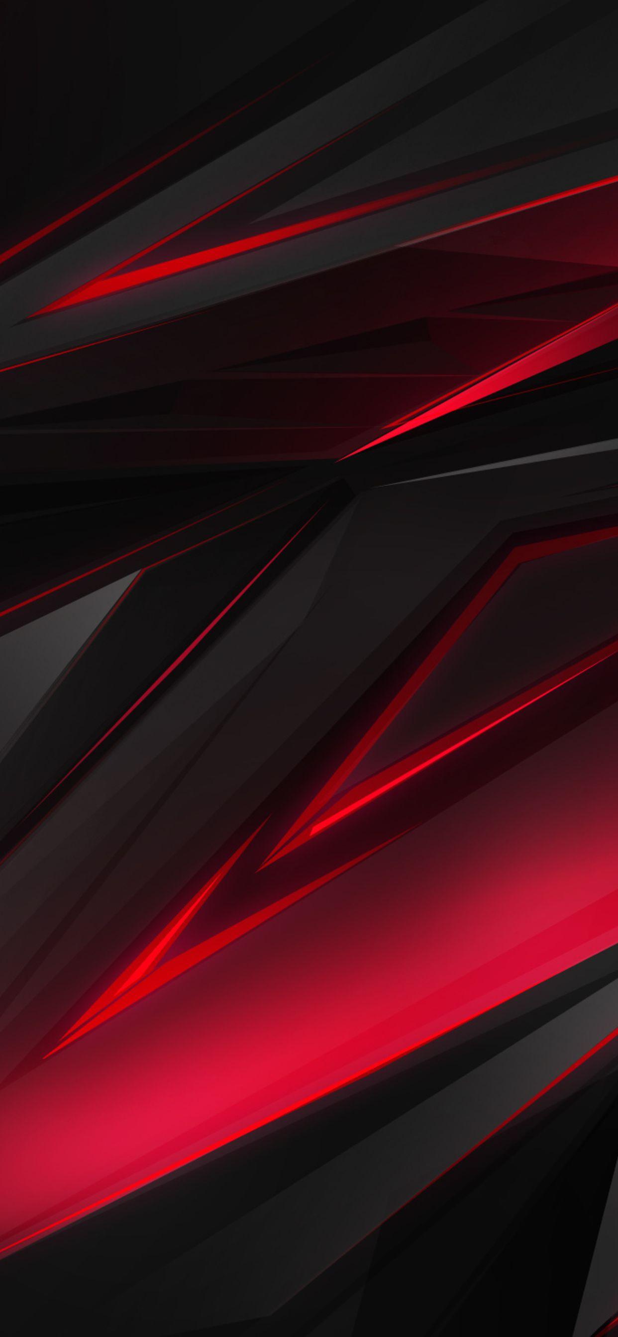 1242x2688 Polygonal Abstract Red Dark Wallpaper