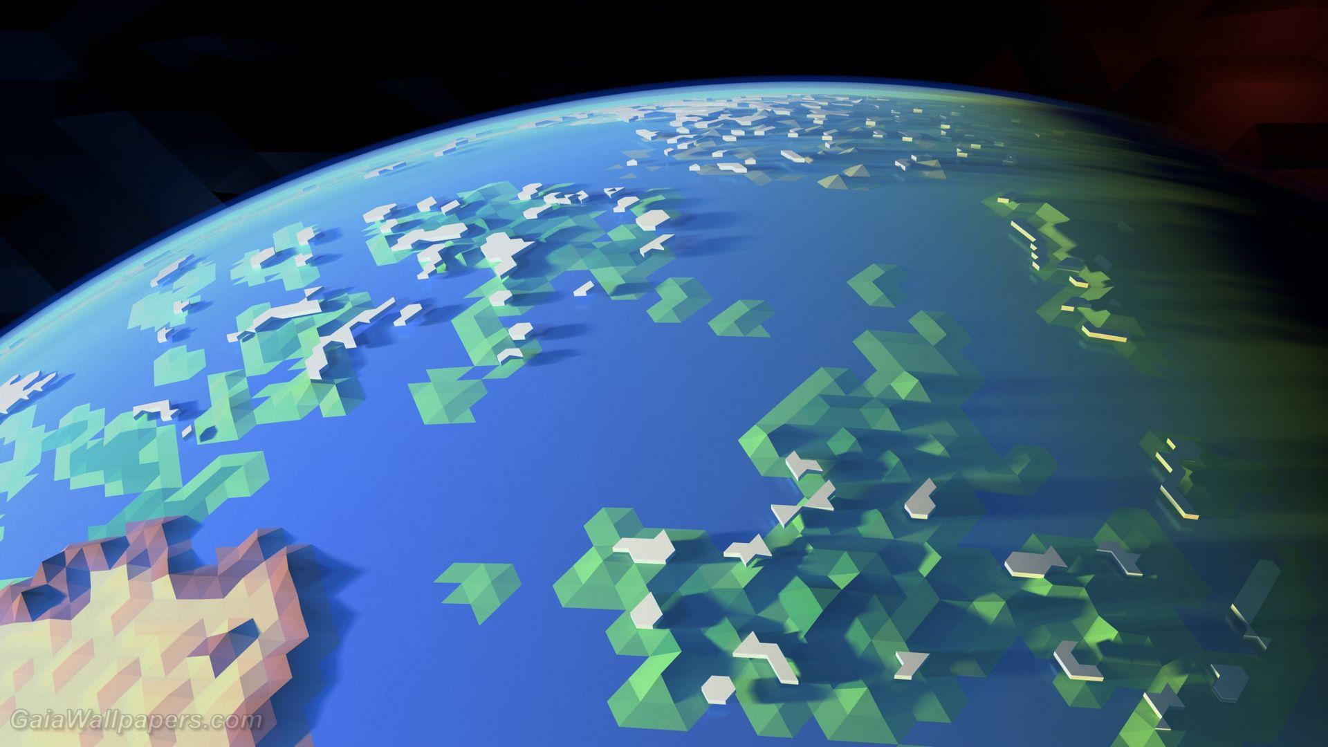 1920x1080 Polygonal earth in space wallpaper 1920x1080 Desktop