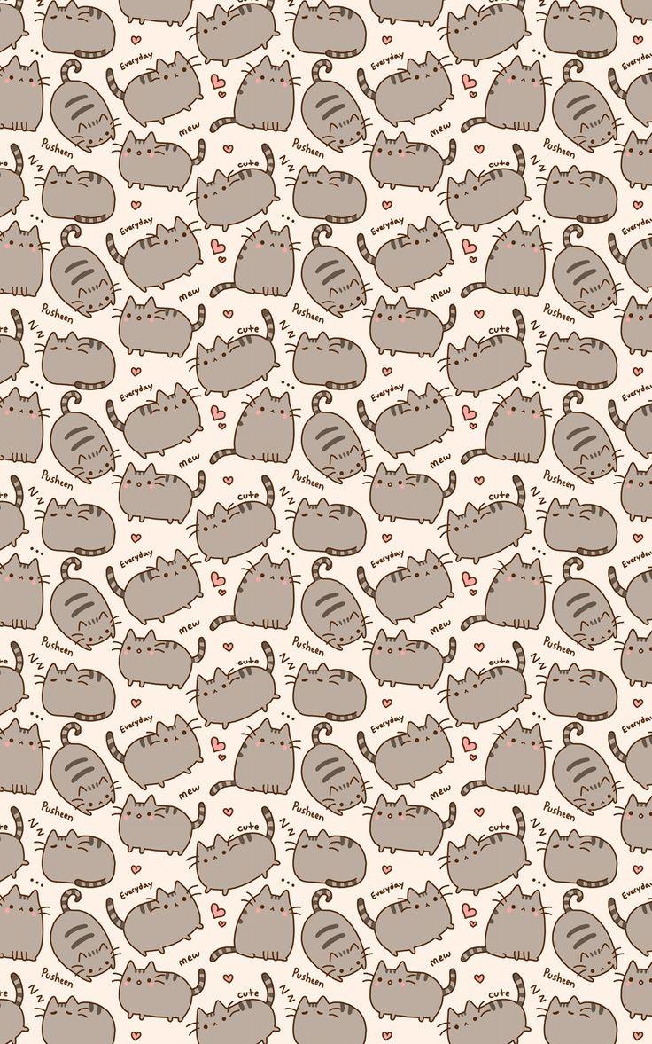 736x1177 iPhone wallpaper : Pusheen background Magazine