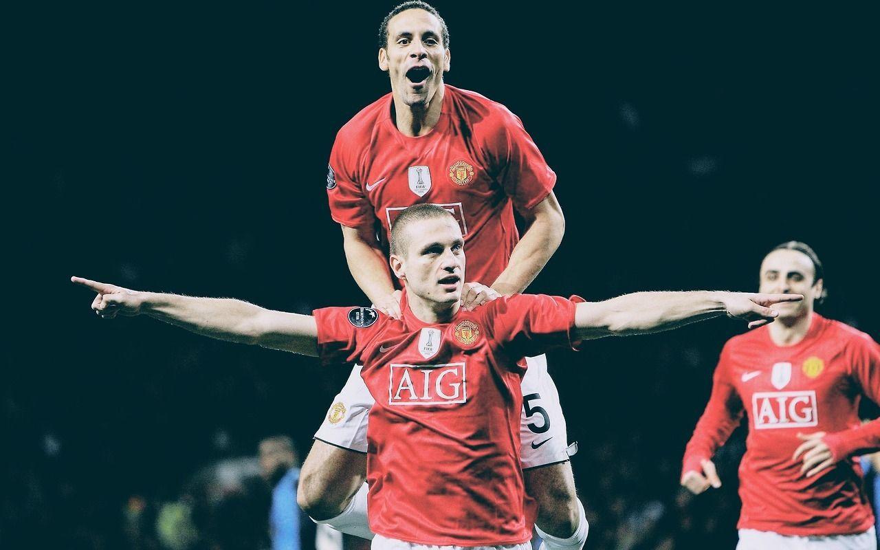 1280x800 Greats Of The Game Vidić and Rio Ferdinand 2009