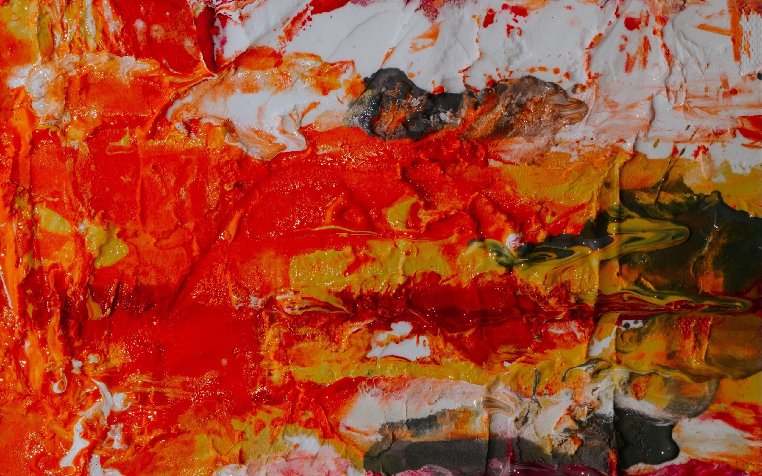 2560x1600 Download wallpaper 2560x1600 paint, relief, red, stains