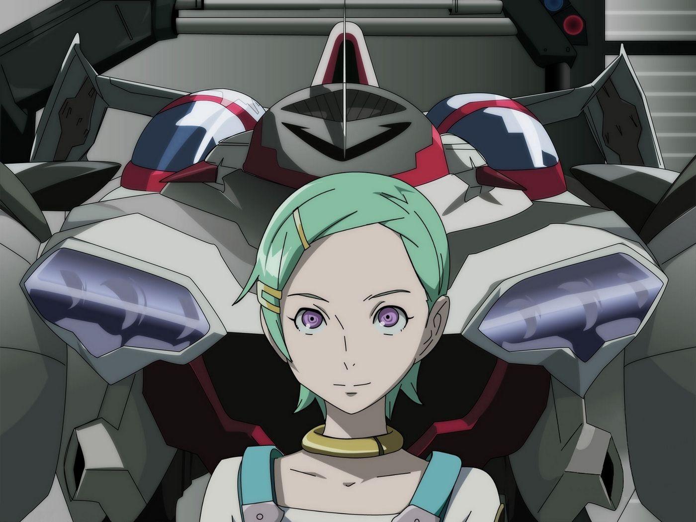 1400x1050 Download wallpaper 1400x1050 eureka seven, girl, robot