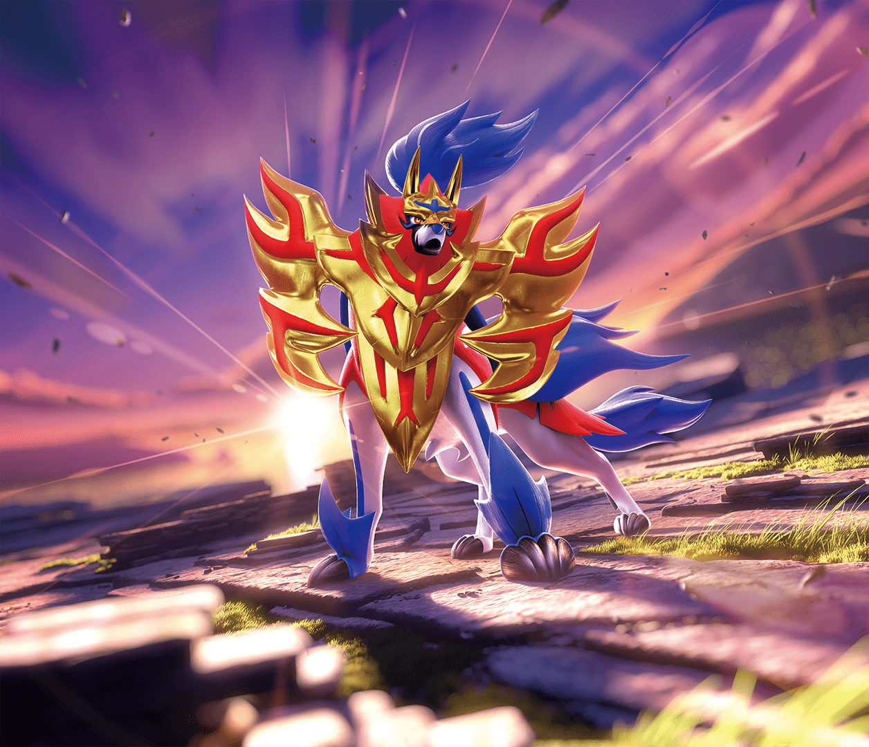 1256x1080 Legendary Pokemon Zamazenta wallpaper from the TCG set