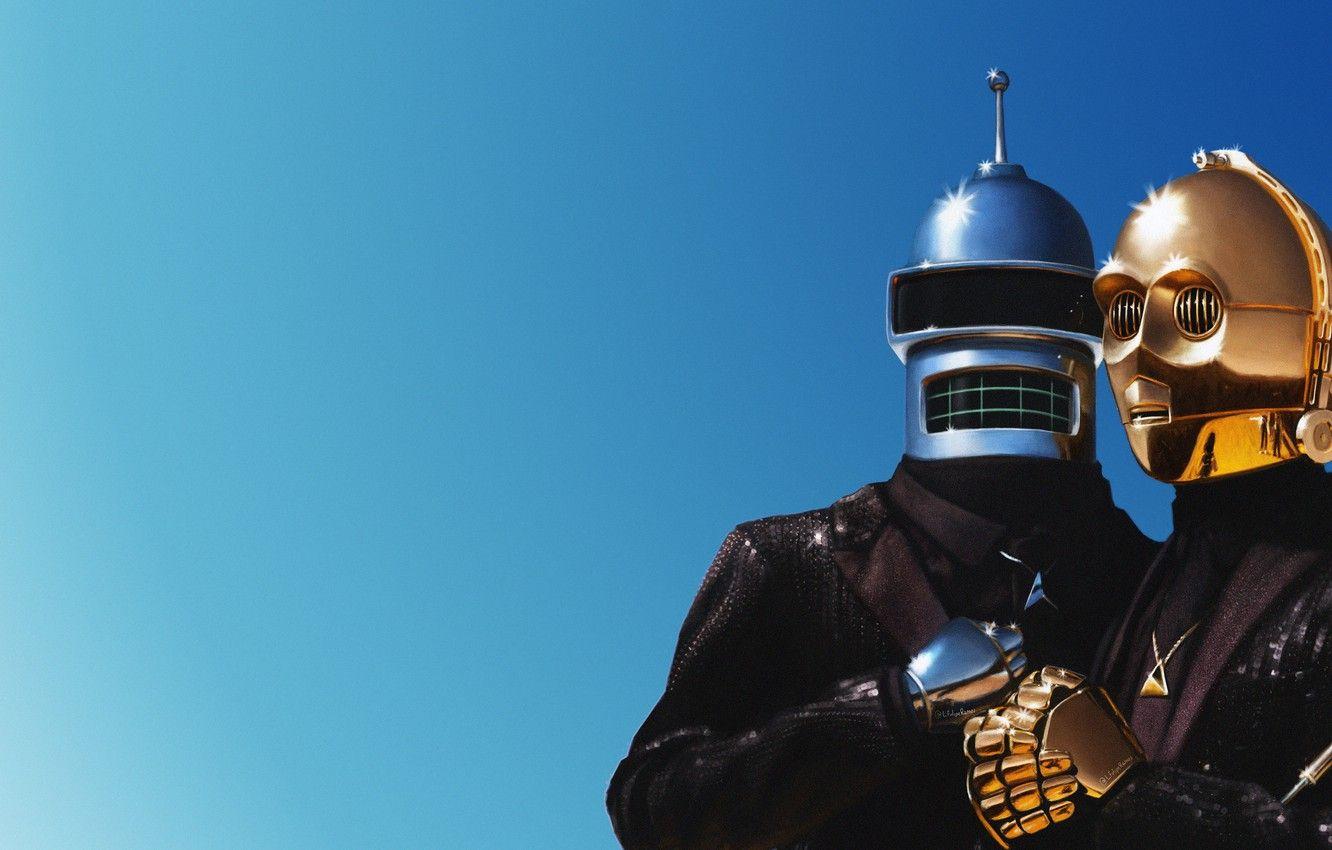 1332x850 Wallpaper Music, Bender, Futurama, Art, Daft Punk, Costumes