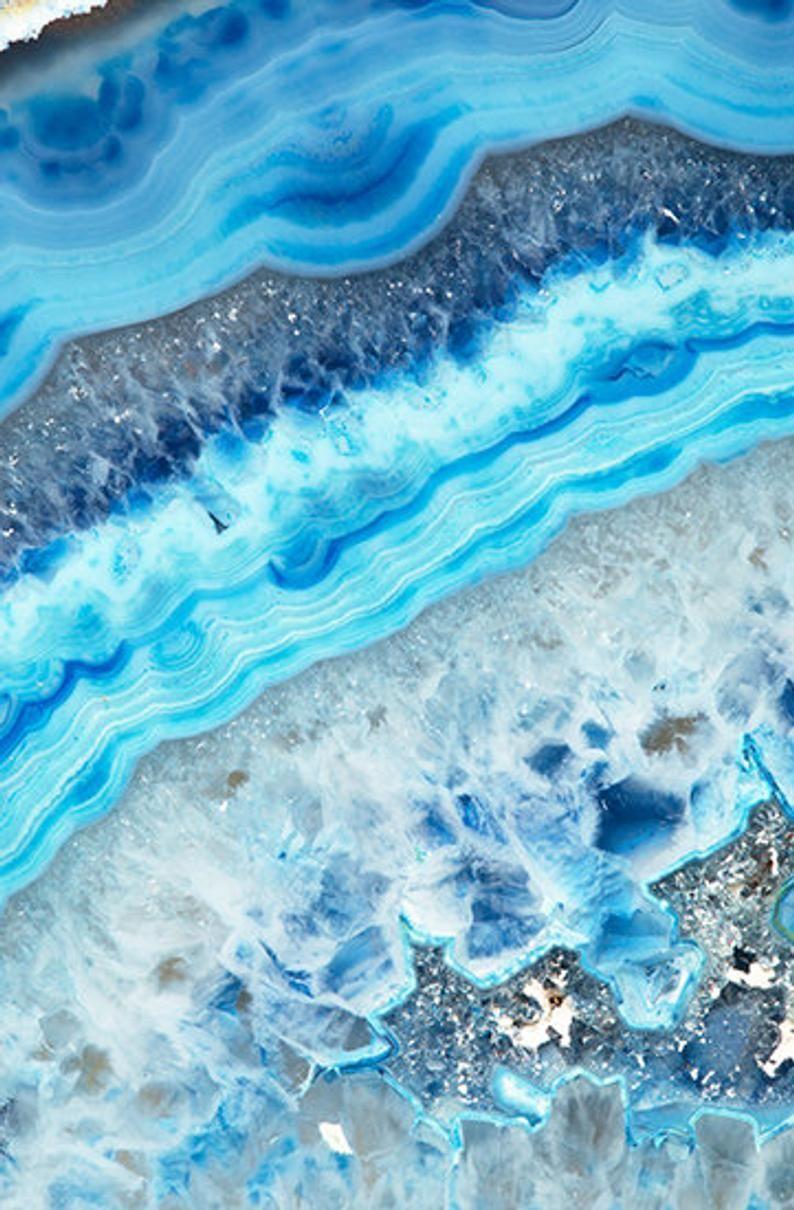 794x1210 Mineral Photography - (Print # 062) Blue Agate Art