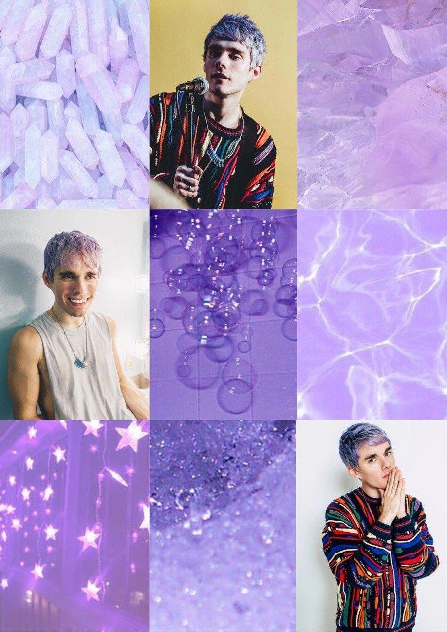906x1280 Awsten Knight from Waterparks wallpaper purple. Awsten