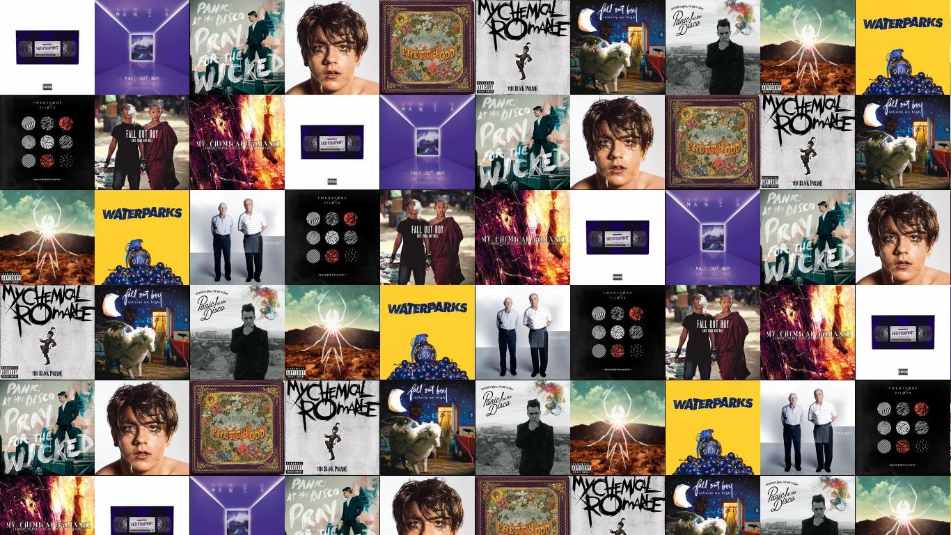 1366x768 Waterparks Entertainment Fall Out Boy Mania Panic At Wallpaper