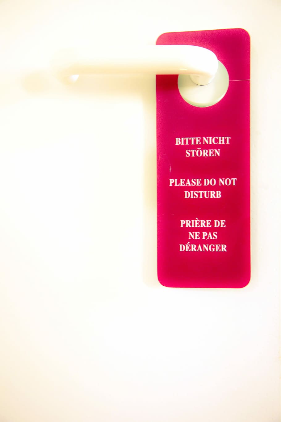 910x1365 HD wallpaper: red door tag on door lever, Hotel, Do Not