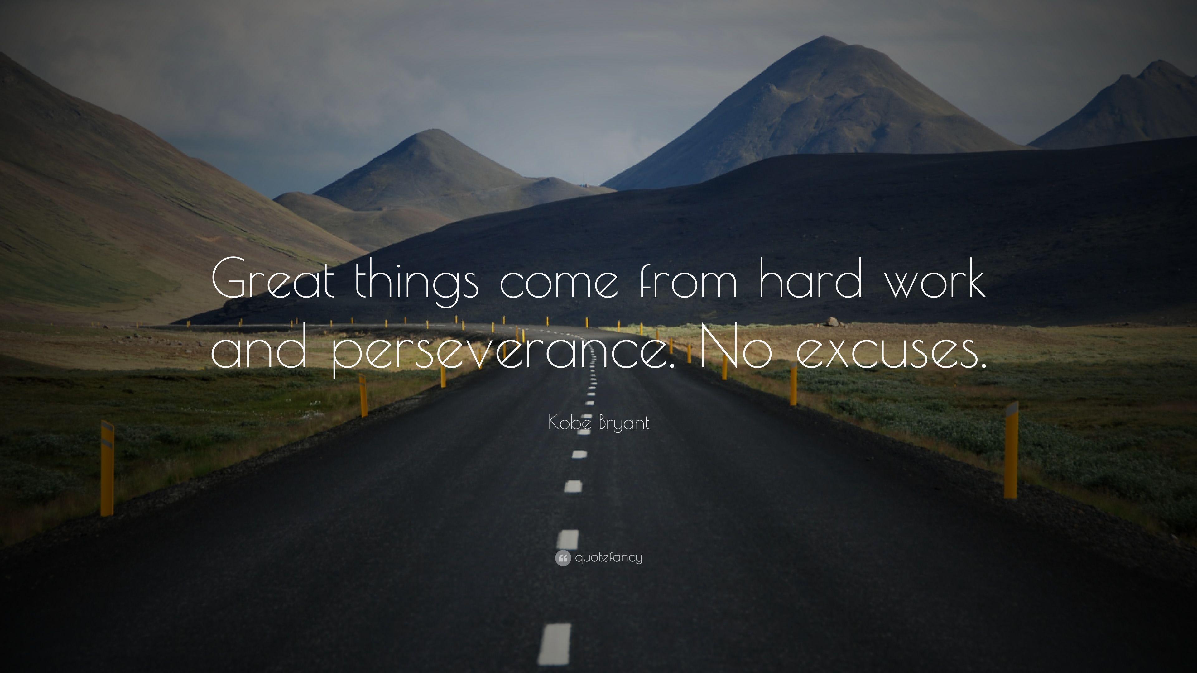 3840x2160 Kobe Bryant Quote: “Great things come from hard work