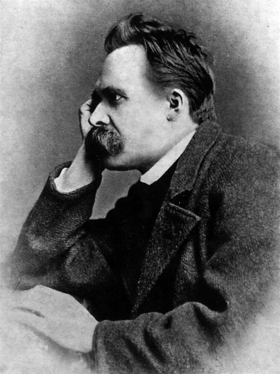 910x1214 HD wallpaper: man wearing black blazer, friedrich nietzsche