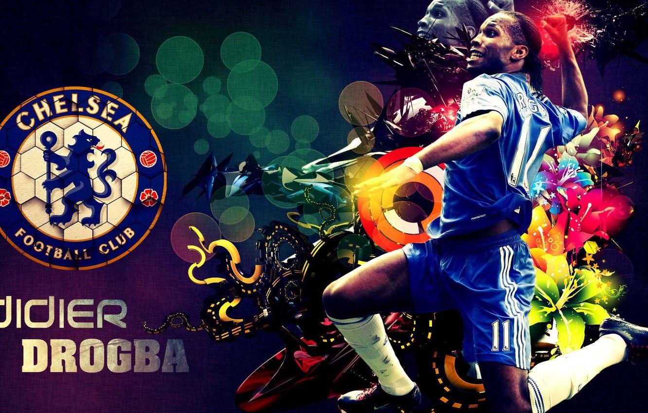 1332x850 Wallpaper joy, player, Chelsea, Didier Drogba, Didier Drogba
