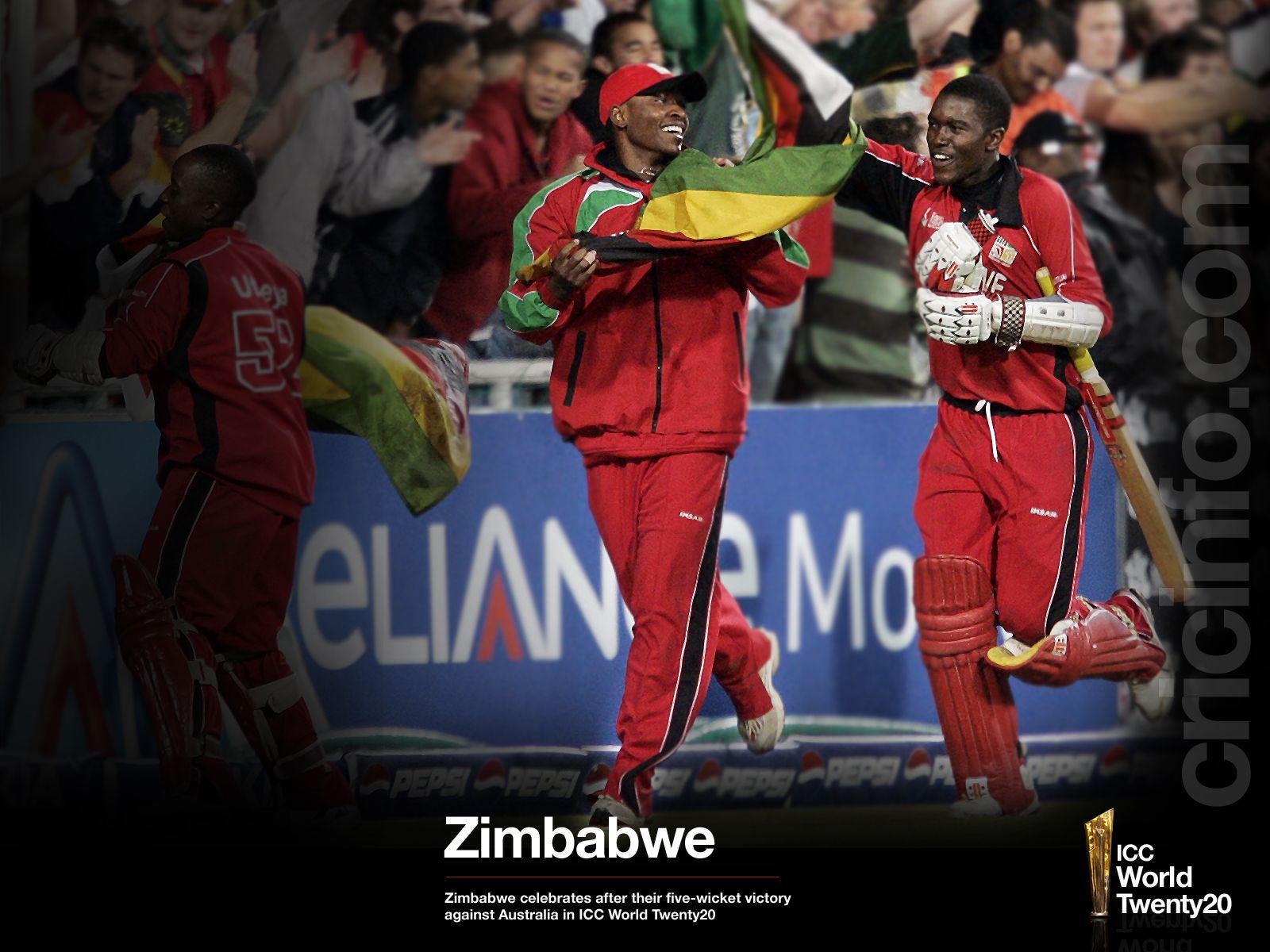 1600x1200 Zimbabwe celebrates as they win against Australia. Cricket