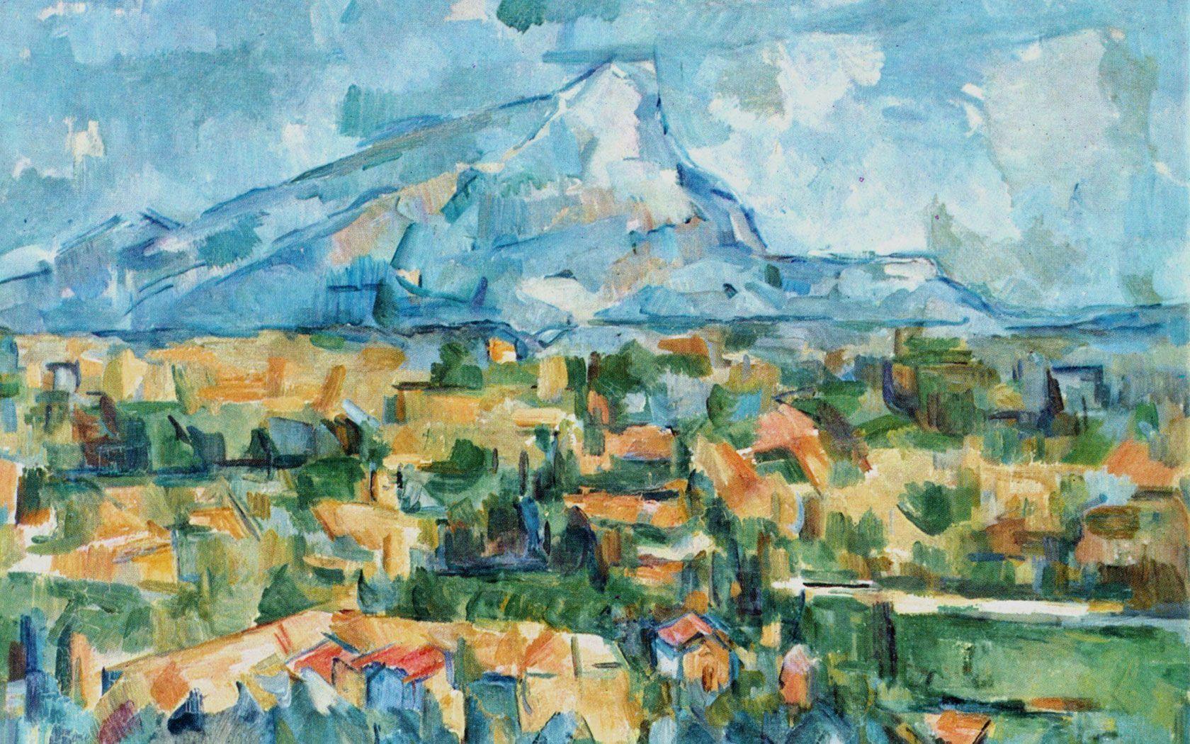 1680x1050 Above, We Have A Painting Of The Famous Mont Sainte Victoire