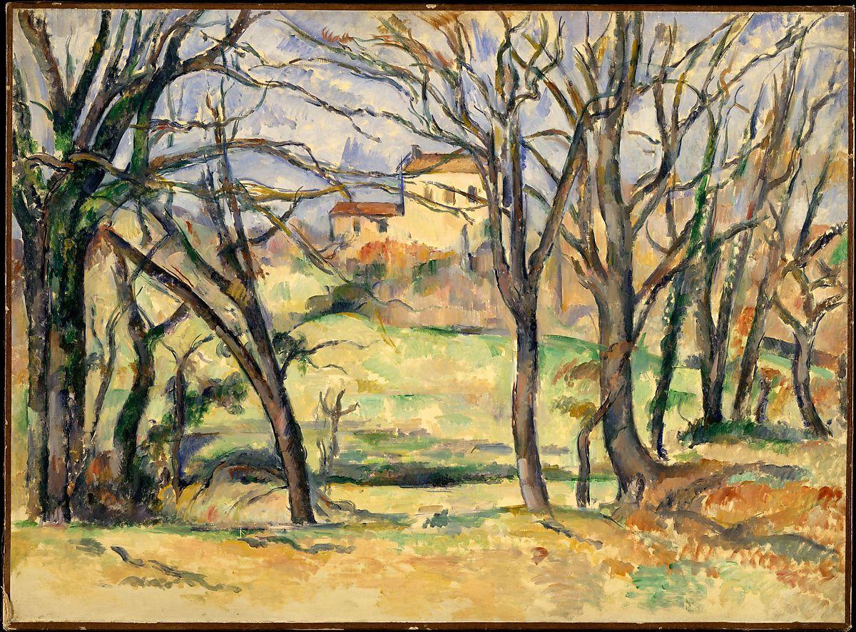 1200x886 Paul Cézanne. Trees and Houses Near the Jas de Bouffan