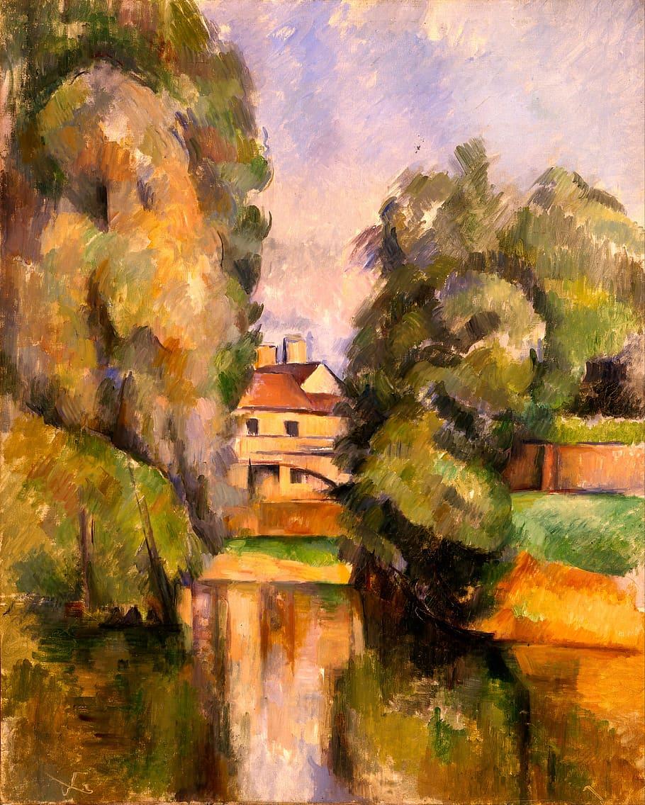 910x1136 HD wallpaper: house painting, Paul Cezanne, Artistic