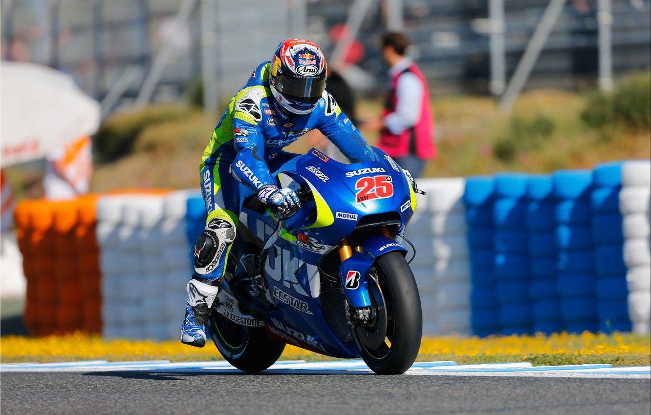 1332x850 Wallpaper Suzuki, MotoGP, Suzuki, Maverick Vinales, Braking