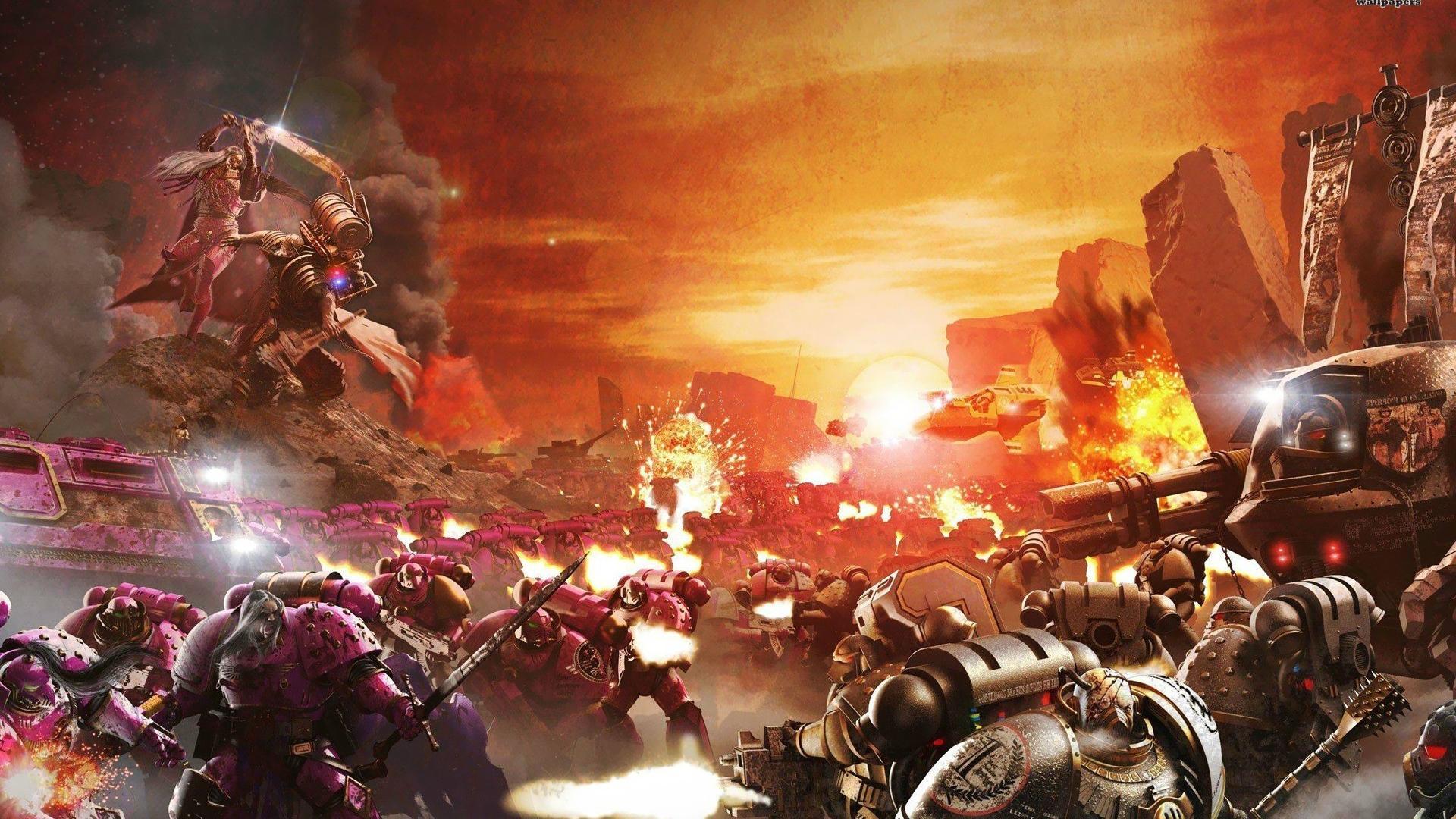 1920x1080 Warhammer space marines mark of chaos marine wallpaper