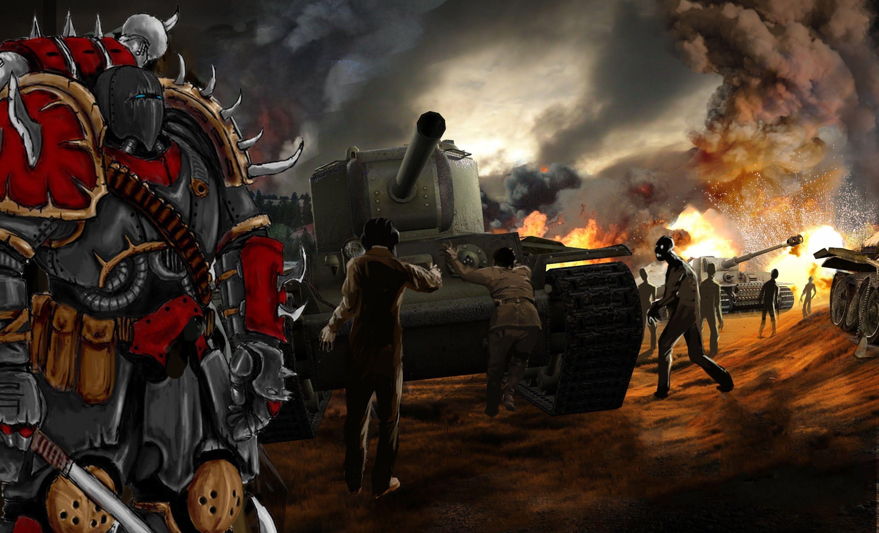 3000x1818 Dawn of Tanks Space Marines Voice Mod