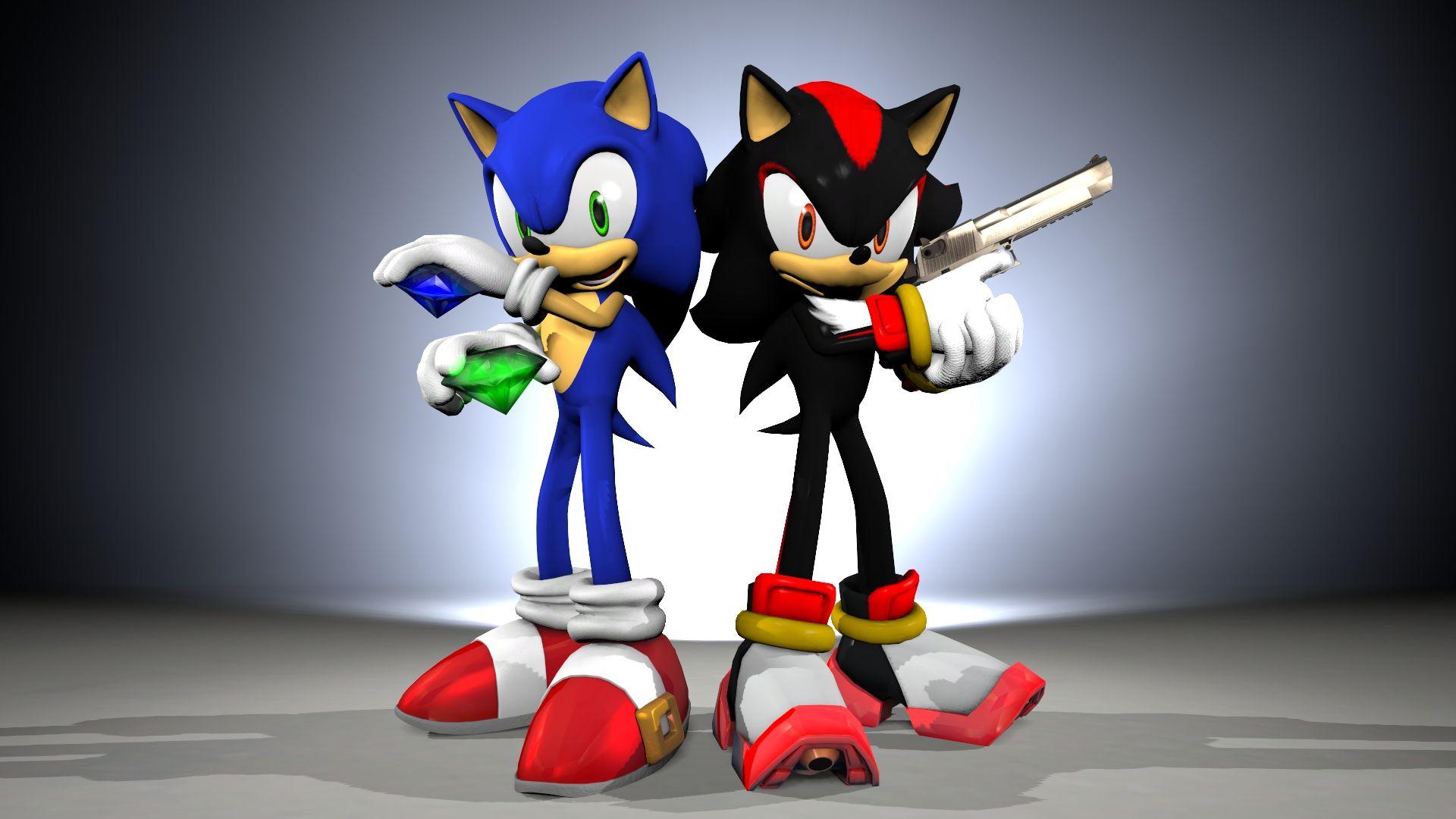 1920x1080 Sonic Shadow and Silver Wallpaper